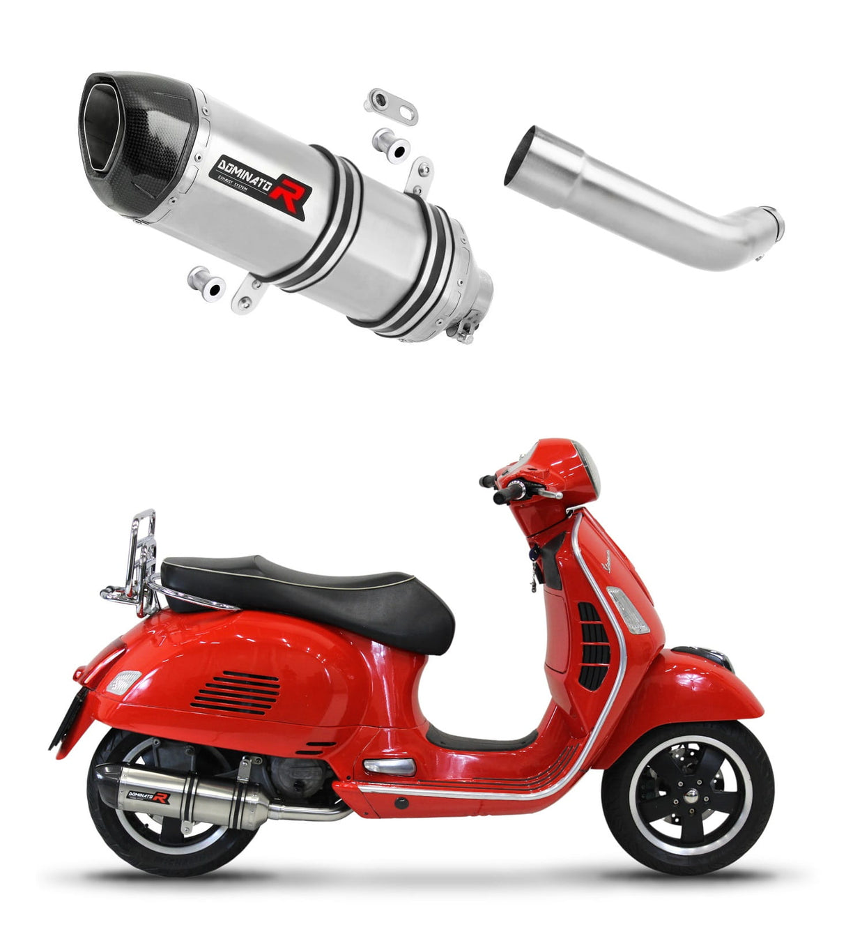 Piaggio Vespa GTS 125 2007 - 2012 Exhaust Silencer Muffler HP1 + dB killer medium 20 m.