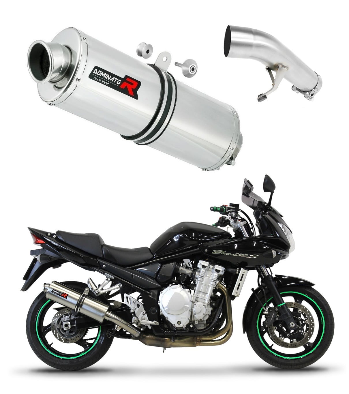 Suzuki GSF 650 BANDIT N / S 2007 - 2016 Exhaust Silencer Muffler OV + dB killer medium 20 m.