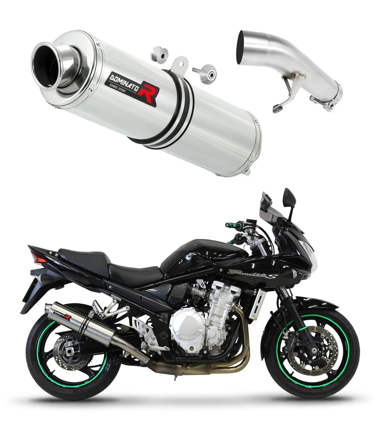Suzuki GSF 650 BANDIT N / S 2007 - 2016 Exhaust Silencer Muffler ST + dB killer medium 20 m.