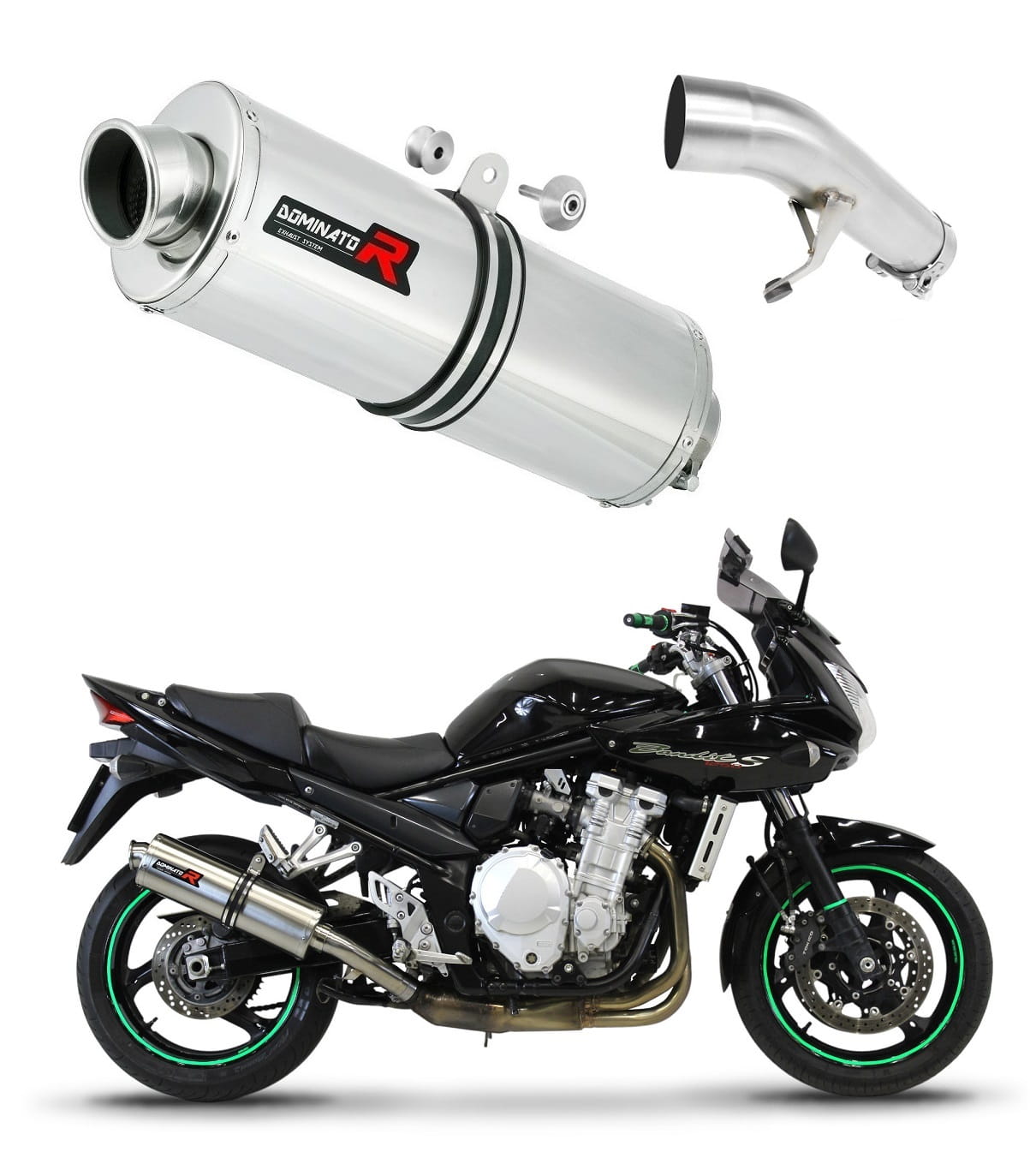 SUZUKI GSF 1250 N / S BANDIT 2007 - 2016 Exhaust Silencer Muffler OV + dB killer 20 m.