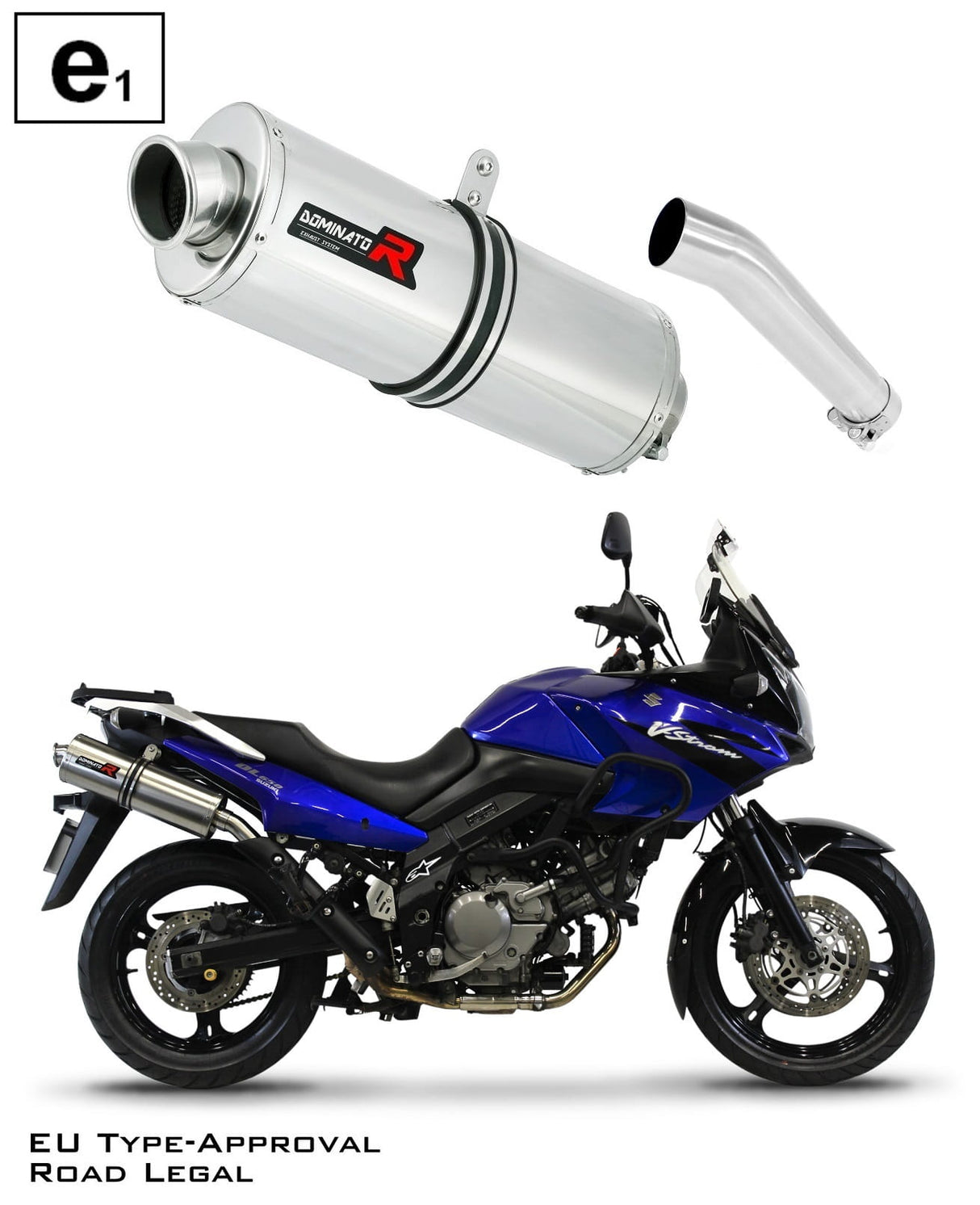 DL 650 V-STROM EU Approved Exhaust Silencer OVAL 2004 - 2006 20 m.