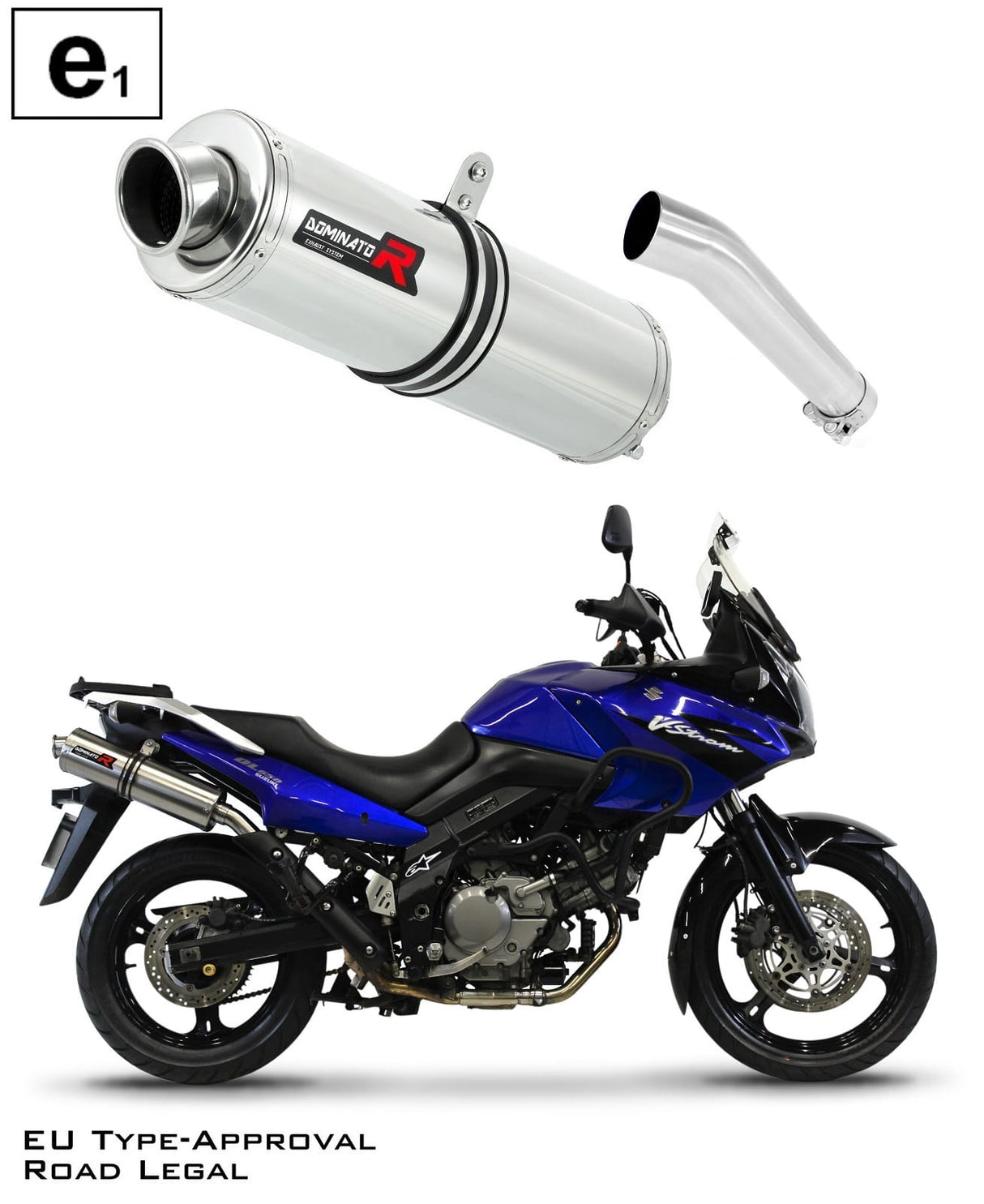 DL 650 V-STROM EU Approved Exhaust Silencer ROUND 2004 - 2006 20 m.