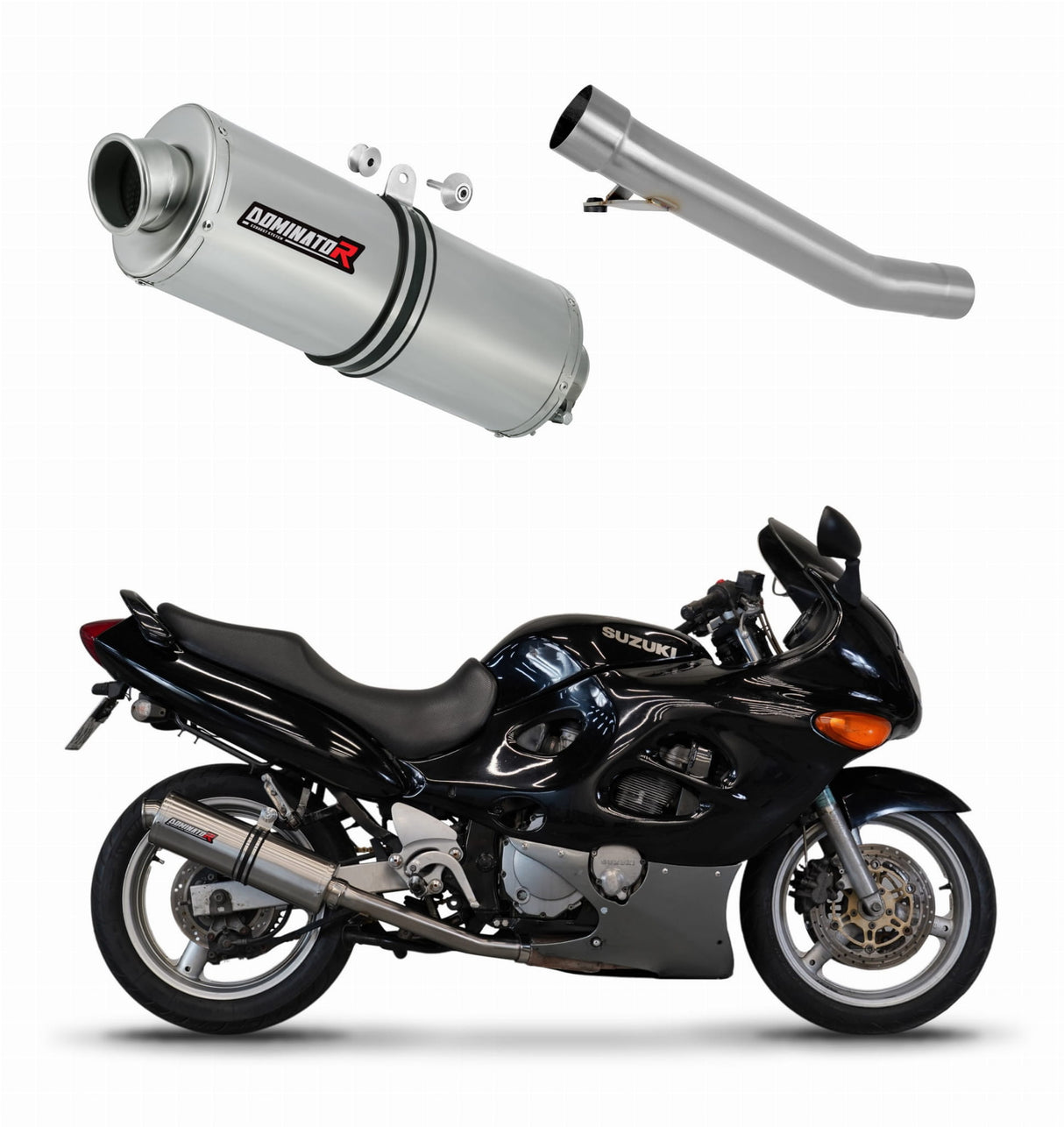 Suzuki GSXF 600 1998 - 2006 Exhaust Silencer Muffler OV + dB killer medium 19 m.
