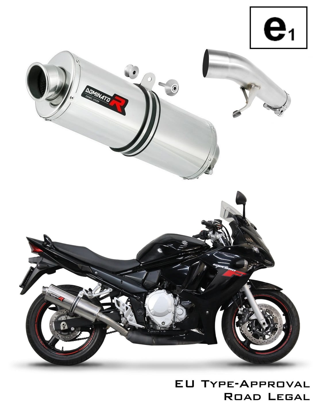 Suzuki GSXF 650 2007 - 2016 EU Approved Exhaust Silencer OV 20 m.