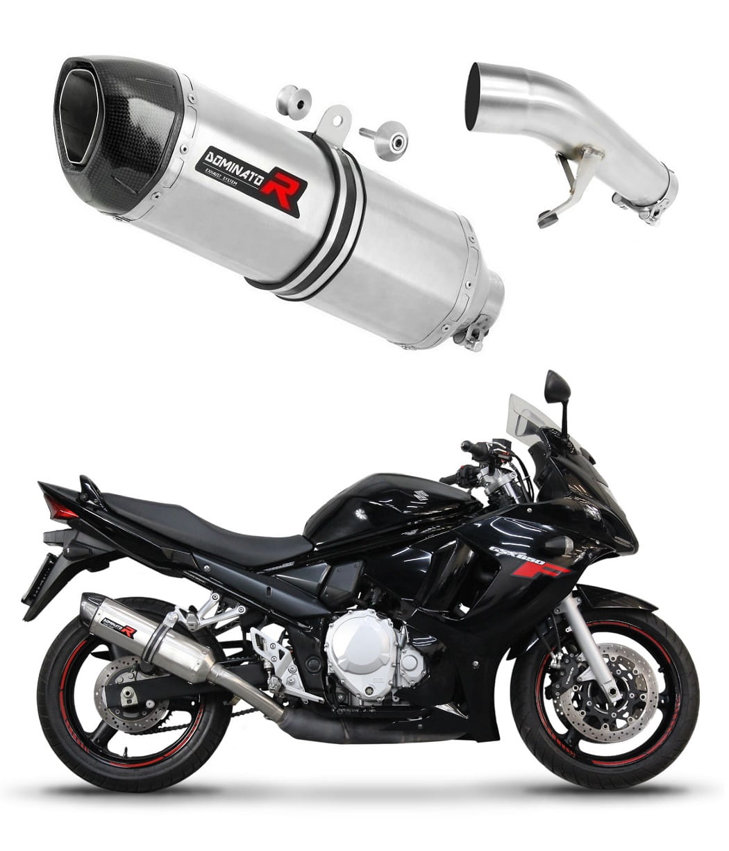 Suzuki GSXF 650 2007 - 2016 Exhaust Silencer Muffler HP1 + dB killer medium 20 m.