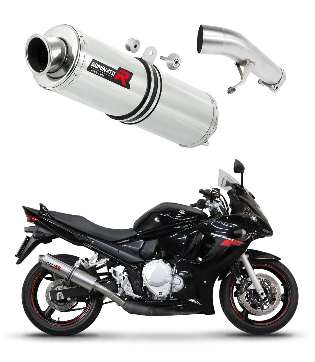Suzuki GSXF 650 2007 - 2016 Exhaust Silencer Muffler ST + dB killer medium 20 m.