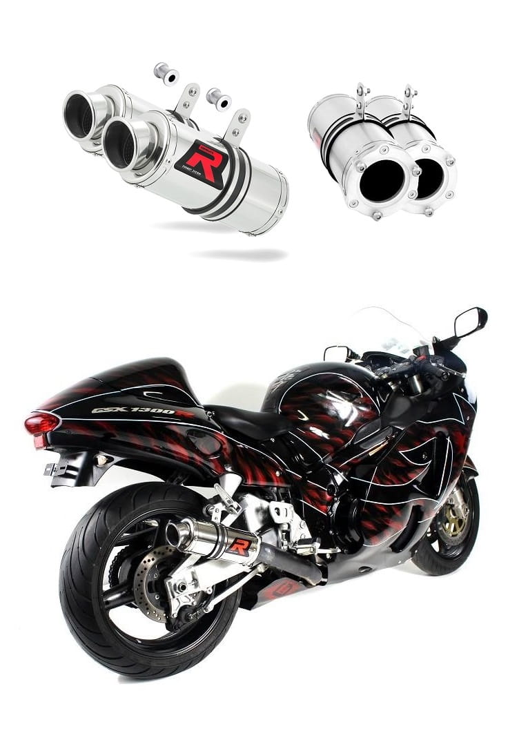 Suzuki GSXR 1300 Hayabusa 1999 - 2007 Exhaust Silencer Muffler GP1 + dB killer medium 19 m.