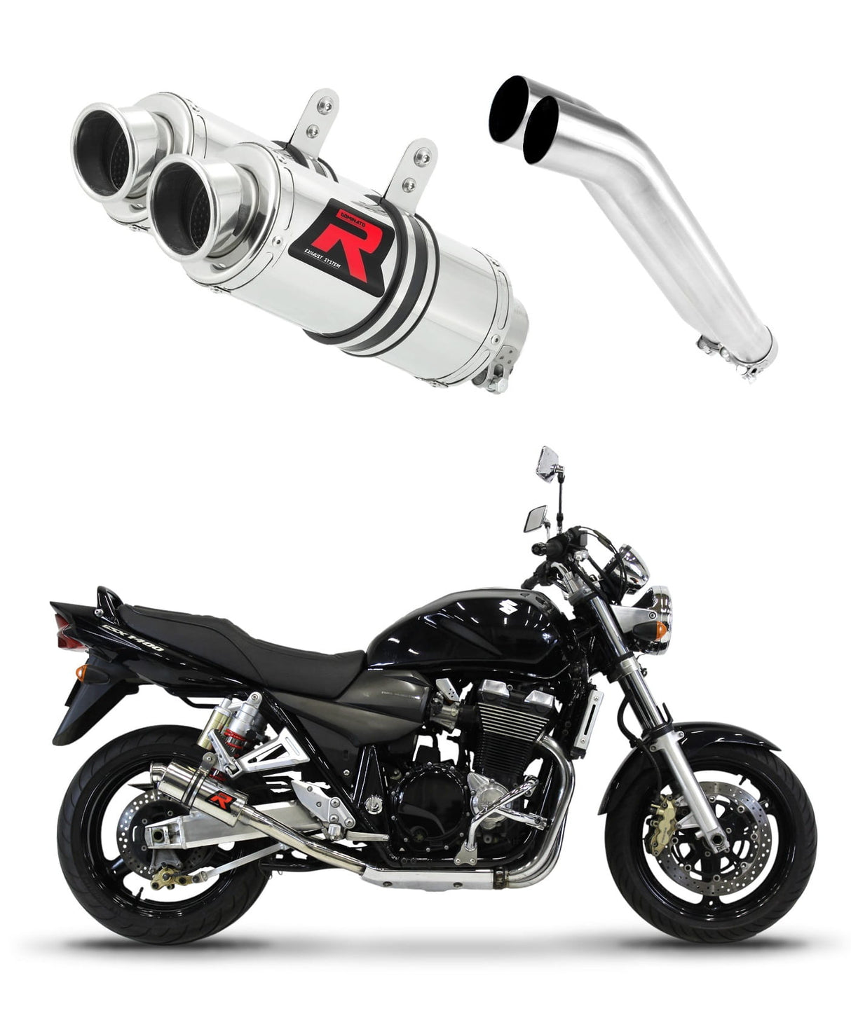 Suzuki GSX 1400 2001 - 2005 Exhaust Silencer Muffler GP1 + dB killer medium 20 m.