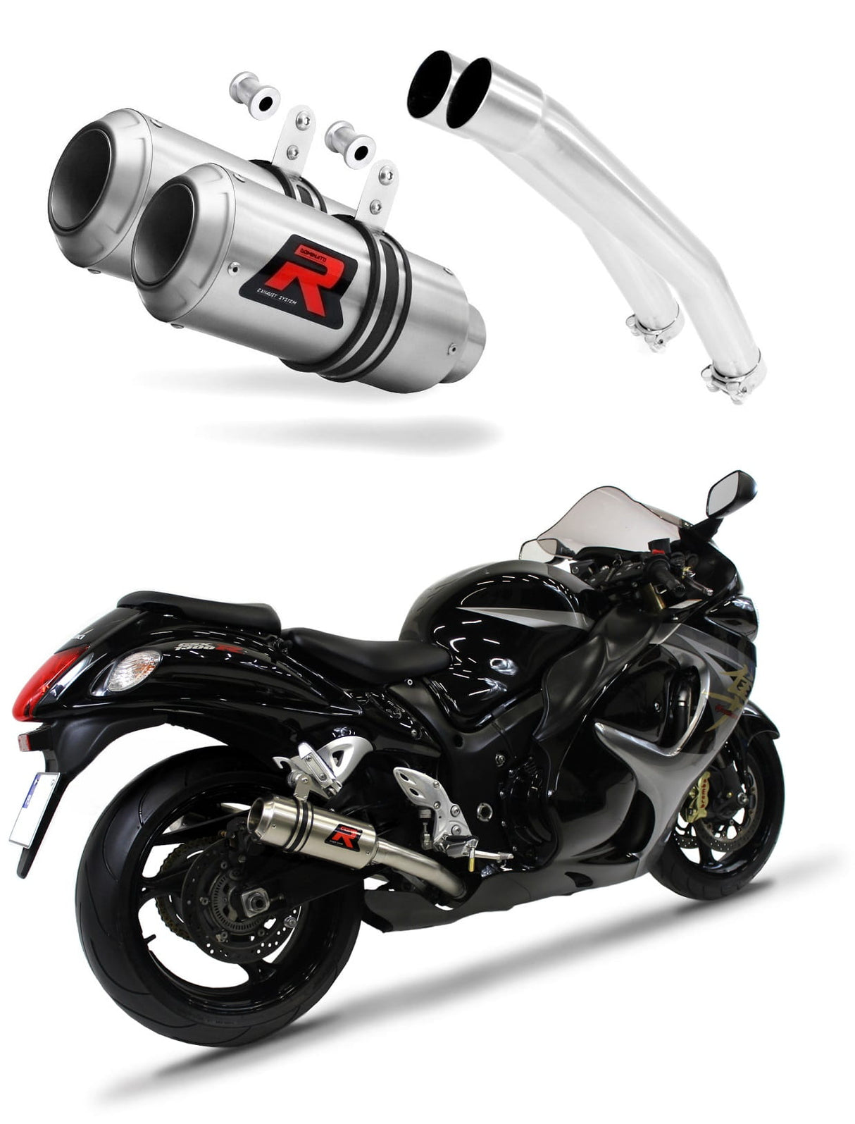 Suzuki GSXR 1300 Hayabusa 2008 - 2019 Exhaust Silencer Muffler GP + dB killer medium 20 m.