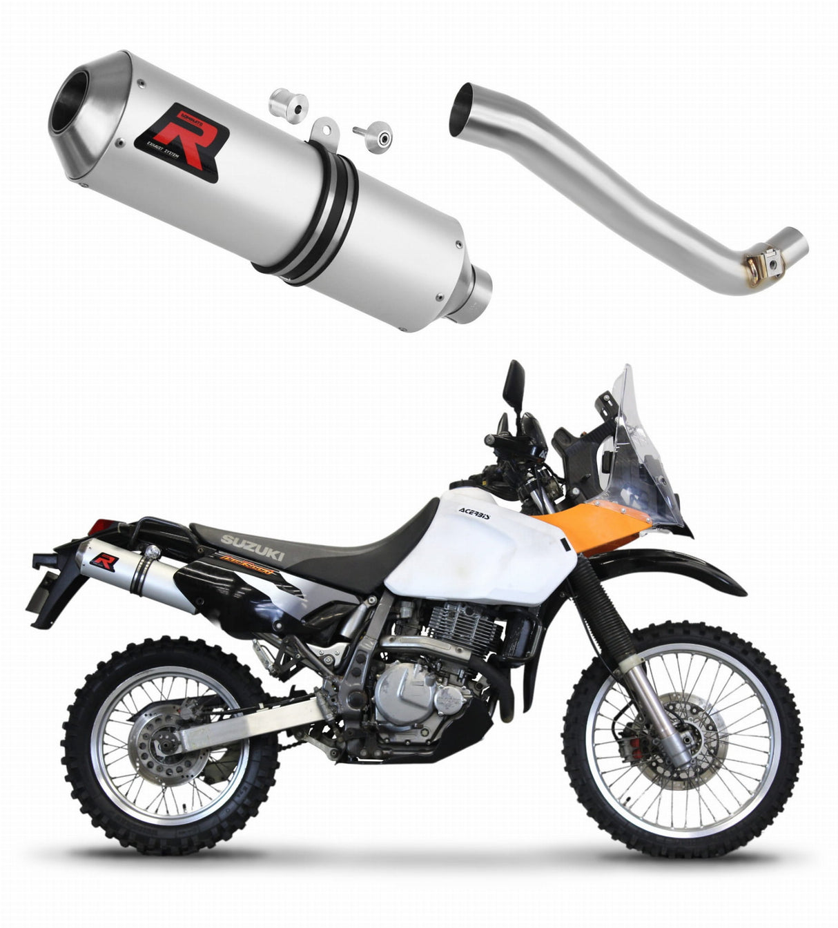 Suzuki DR 650 SE / S 1996 - 2024 Exhaust Silencer Muffler MX + dB killer medium 19 m.