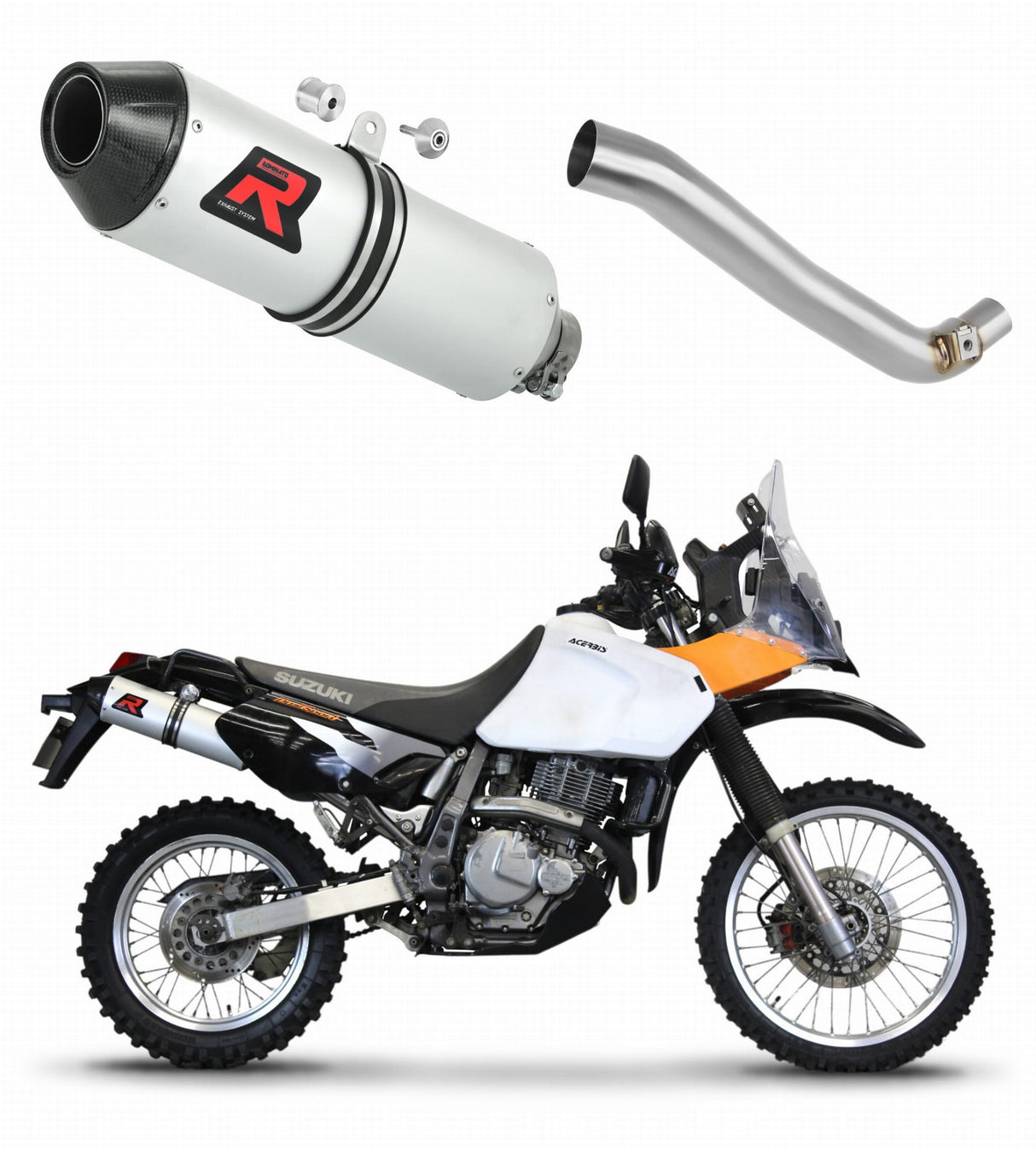 Suzuki DR 650 SE / S 1996 - 2024 Exhaust Silencer Muffler MX2 + dB killer medium 19 m.