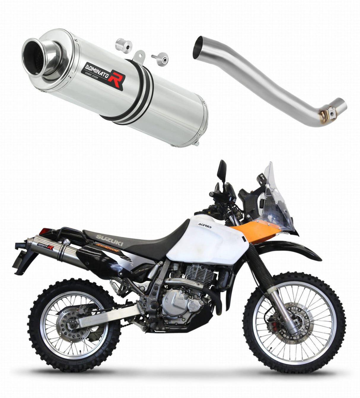 Suzuki DR 650 SE / S 1996 - 2024 Exhaust Silencer Muffler ST + dB killer medium 19 m.