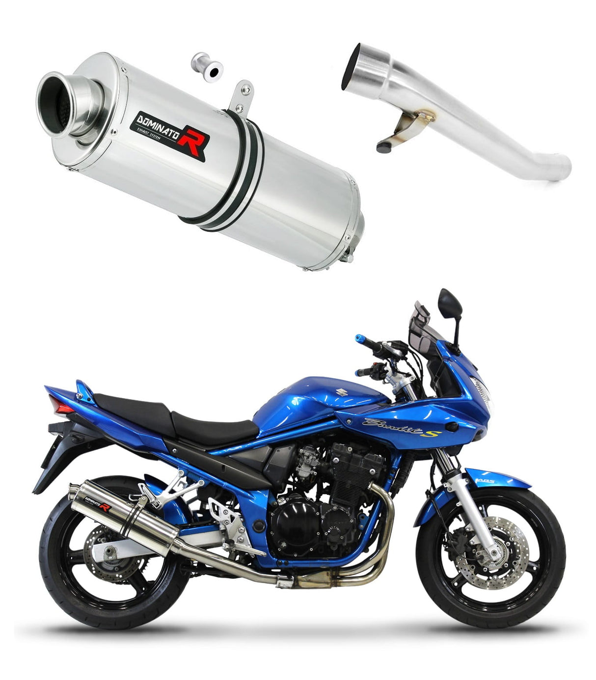 Suzuki GSF 650 BANDIT N / S 2005 - 2006 Exhaust Silencer Muffler OV + dB killer medium 20 m.
