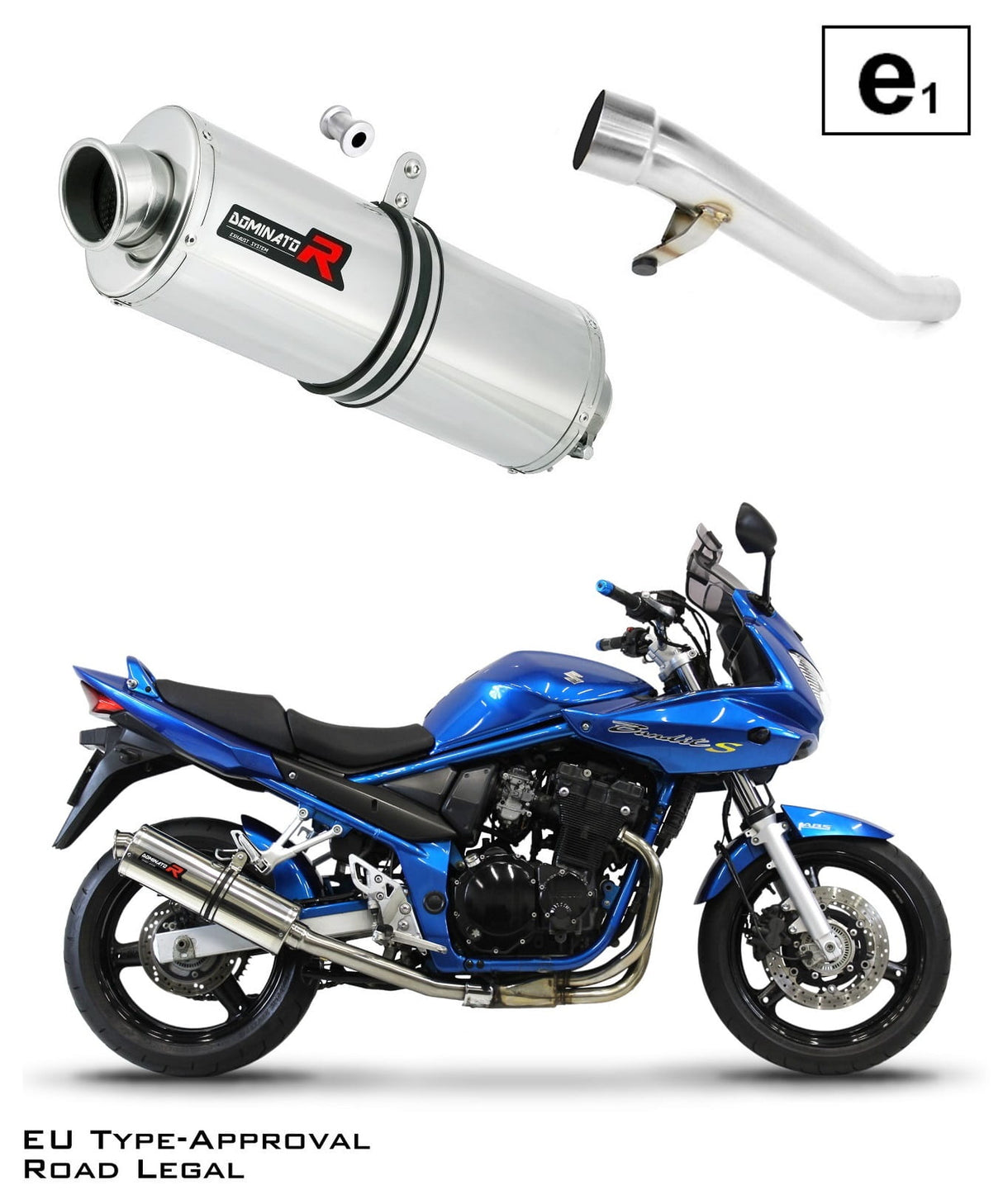 GSF 650 S BANDIT EU Approved Exhaust Silencer OVAL 2005 - 2006 20 m.