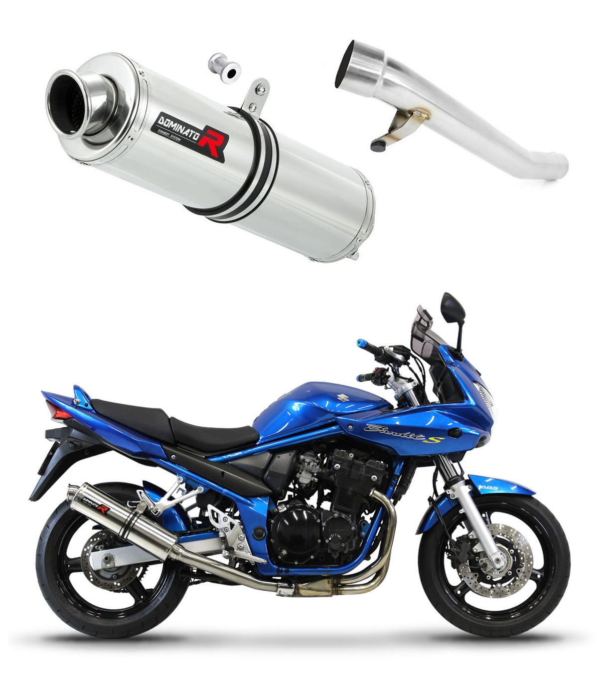 Suzuki GSF 650 BANDIT N / S 2005 - 2006 Exhaust Silencer Muffler ST + dB killer medium 20 m.