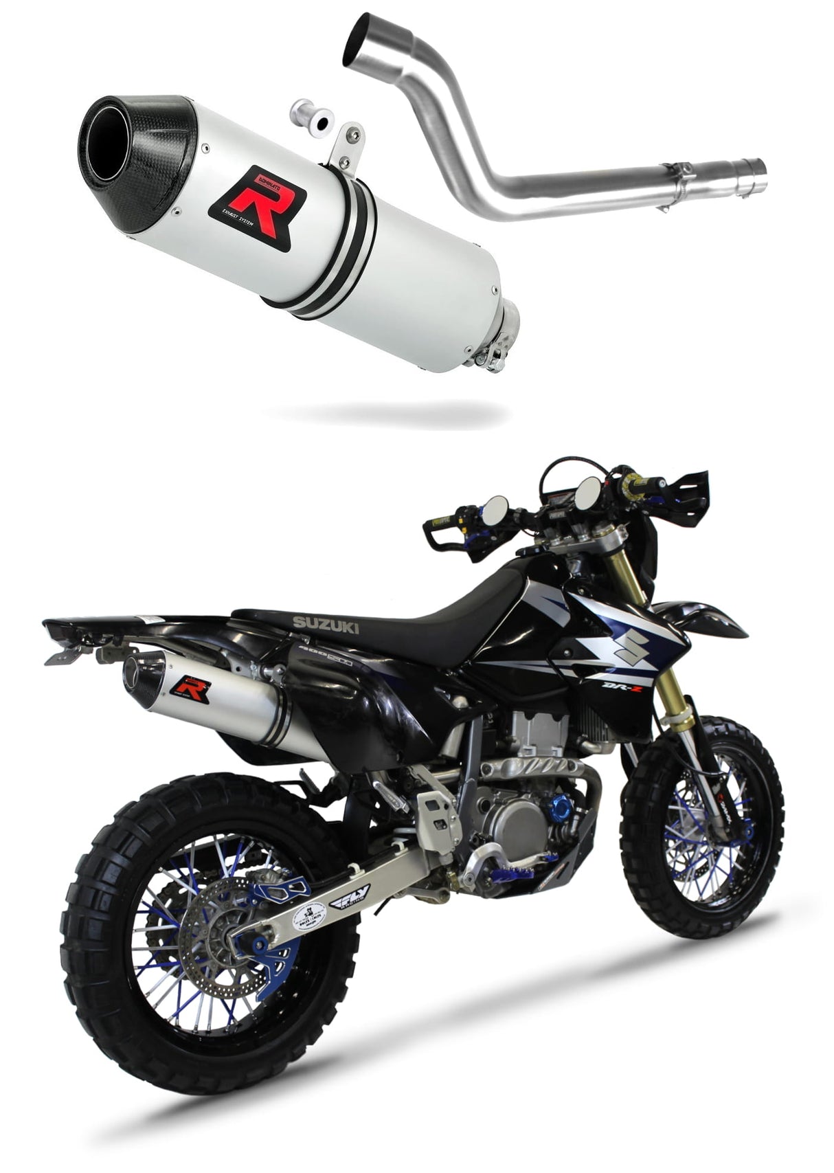 Suzuki DRZ 400 SM S Exhaust Silencer Muffler MX2 + dB killer medium