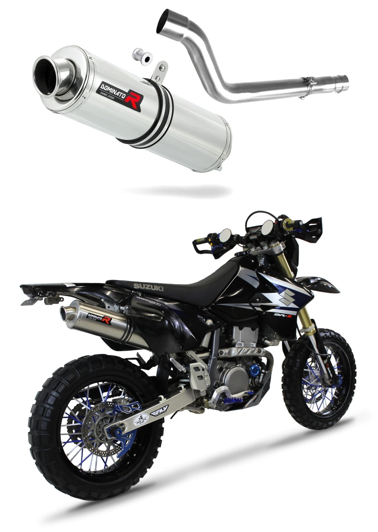 Suzuki DRZ 400 SM S Exhaust Silencer Muffler ST + dB killer medium