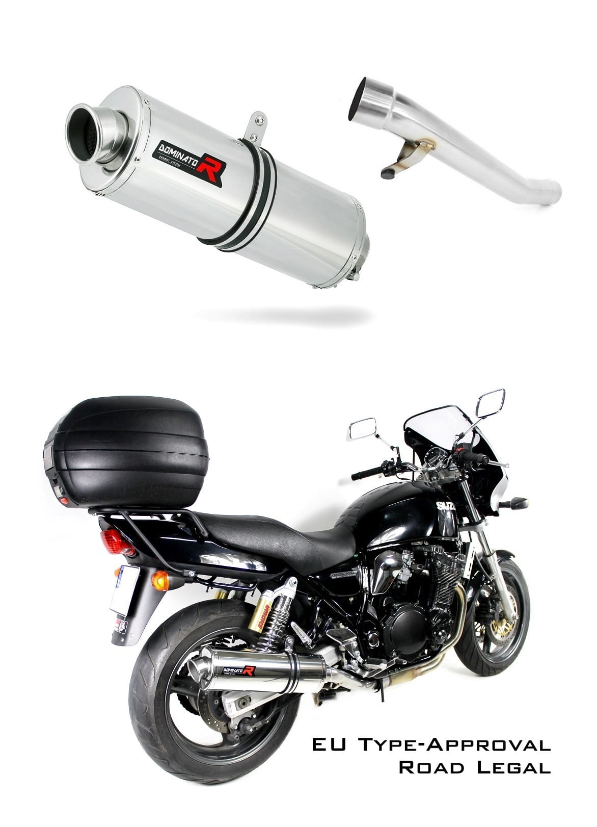 GSX 750 INAZUMA EU Approved Exhaust Silencer OVAL 1998 - 2003 19 m.