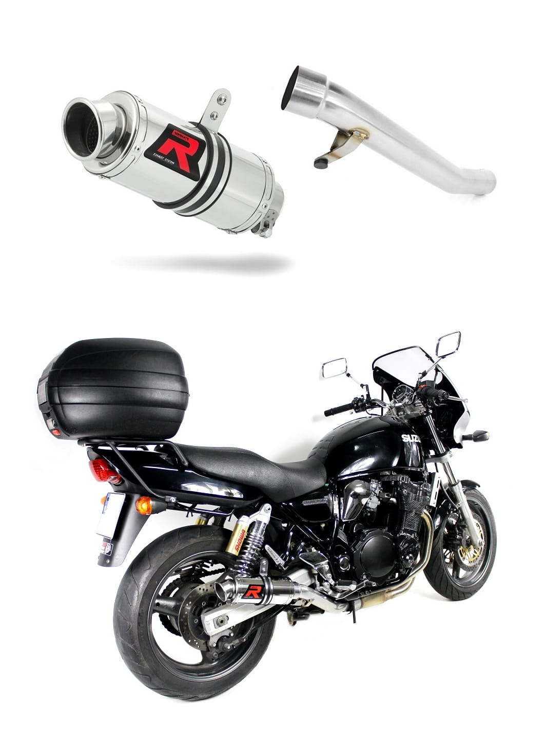 Suzuki GSX 750 INAZUMA 1997 - 2003 Exhaust Silencer Muffler GP1 + dB killer medium 19 m.
