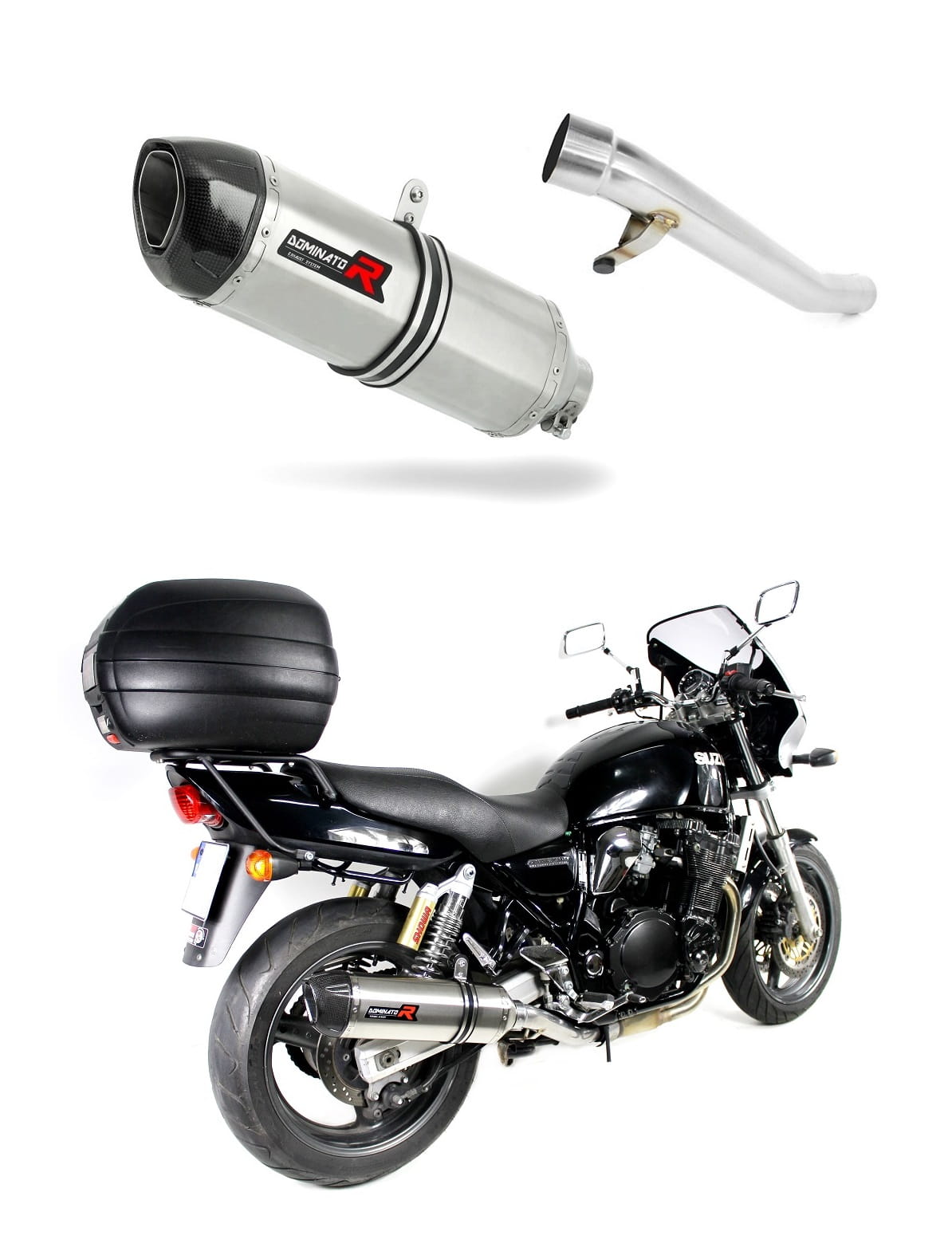 Suzuki GSX 750 INAZUMA 1997 - 2003 Exhaust Silencer Muffler HP1 + dB killer medium 19 m.