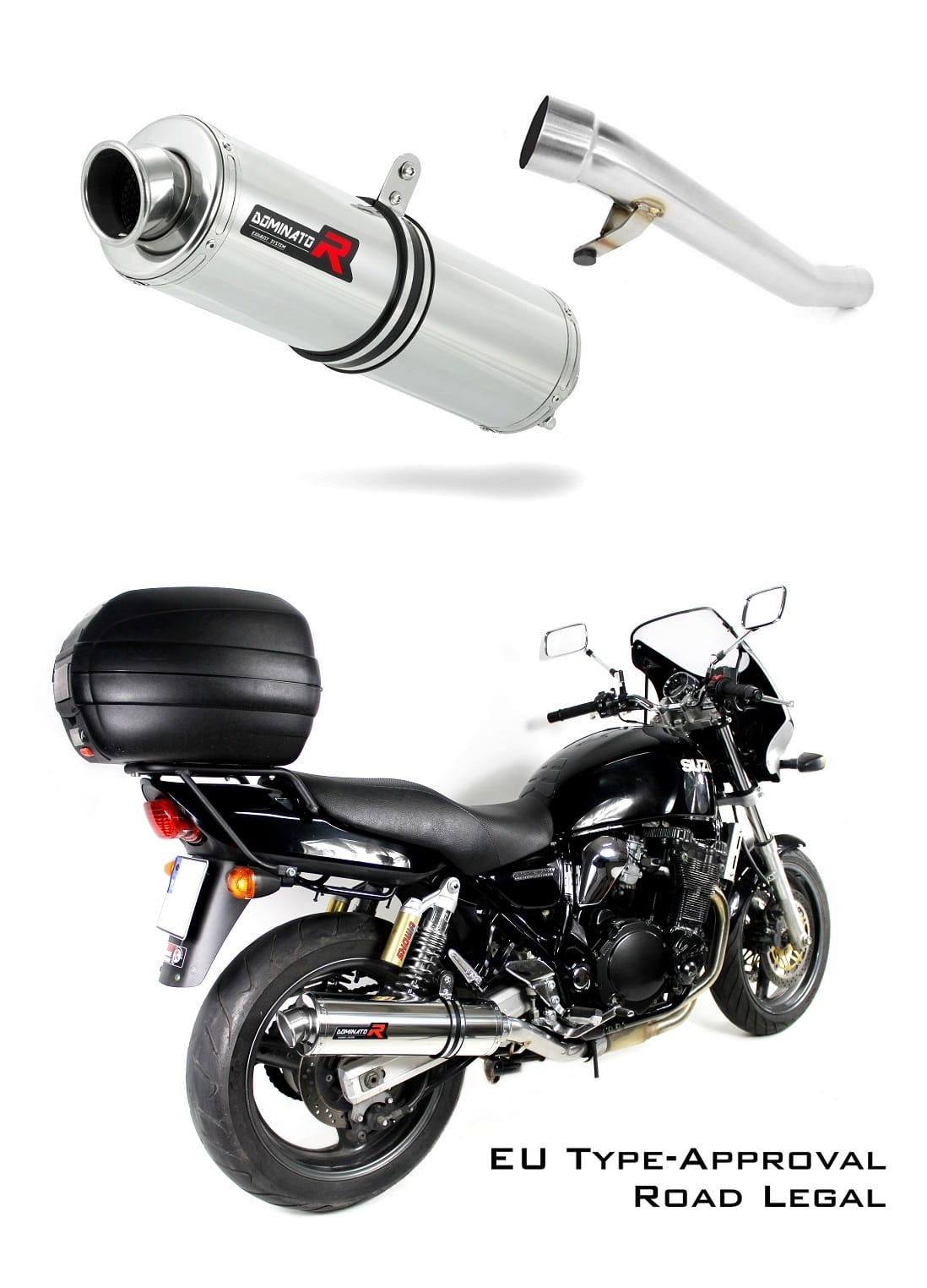 GSX 750 INAZUMA EU Approved Exhaust Silencer ROUND 1998 - 2003 19 m.