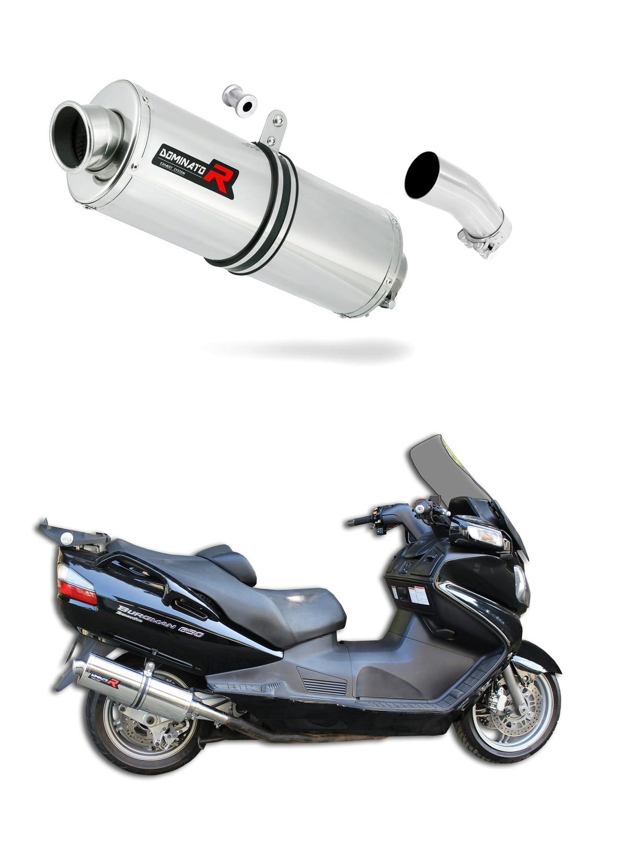 Suzuki BURGMAN 650 2002 - 2012 Exhaust Silencer Muffler OV + dB killer medium 20 m.