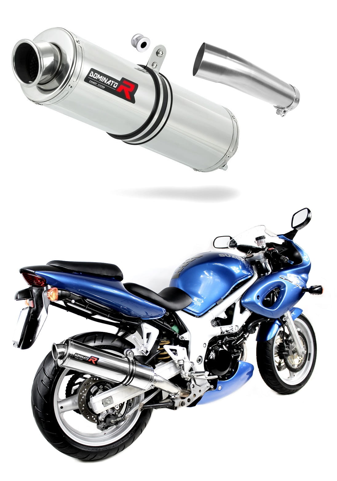 Suzuki SV 650 S 1999 - 2002 Exhaust Silencer Muffler ST + dB killer medium 19 m.