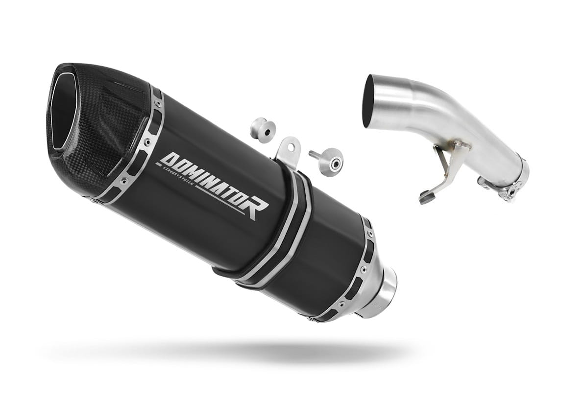 Suzuki GSX 1250 FA 2010 - 2016 Exhaust Silencer Muffler HP1 BLACK + dB killer medium 20 m.