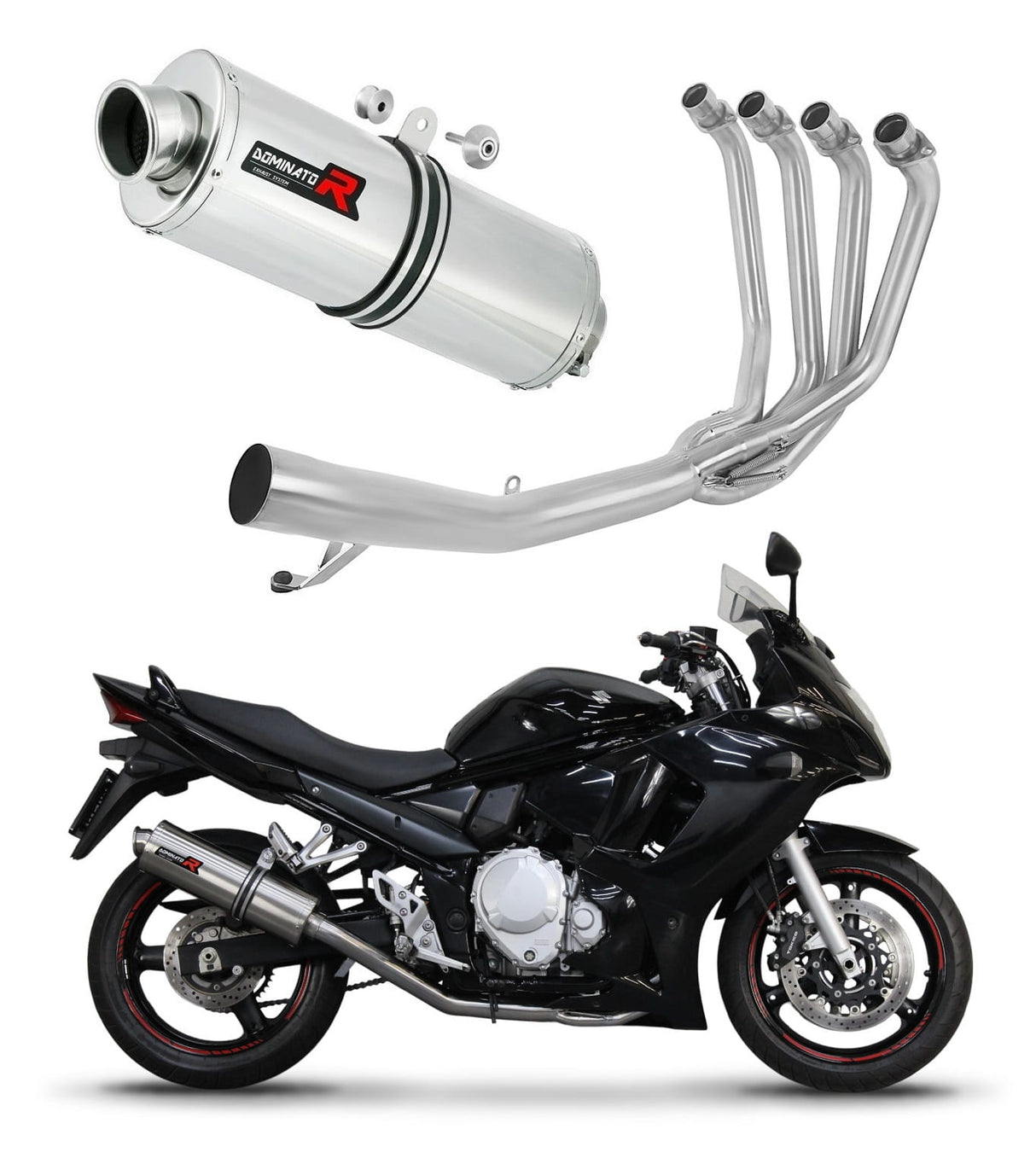 Suzuki GSX 1250 FA 2010 - 2016 Full Exhaust System Collector Silencer OV + dB killer 20 m.