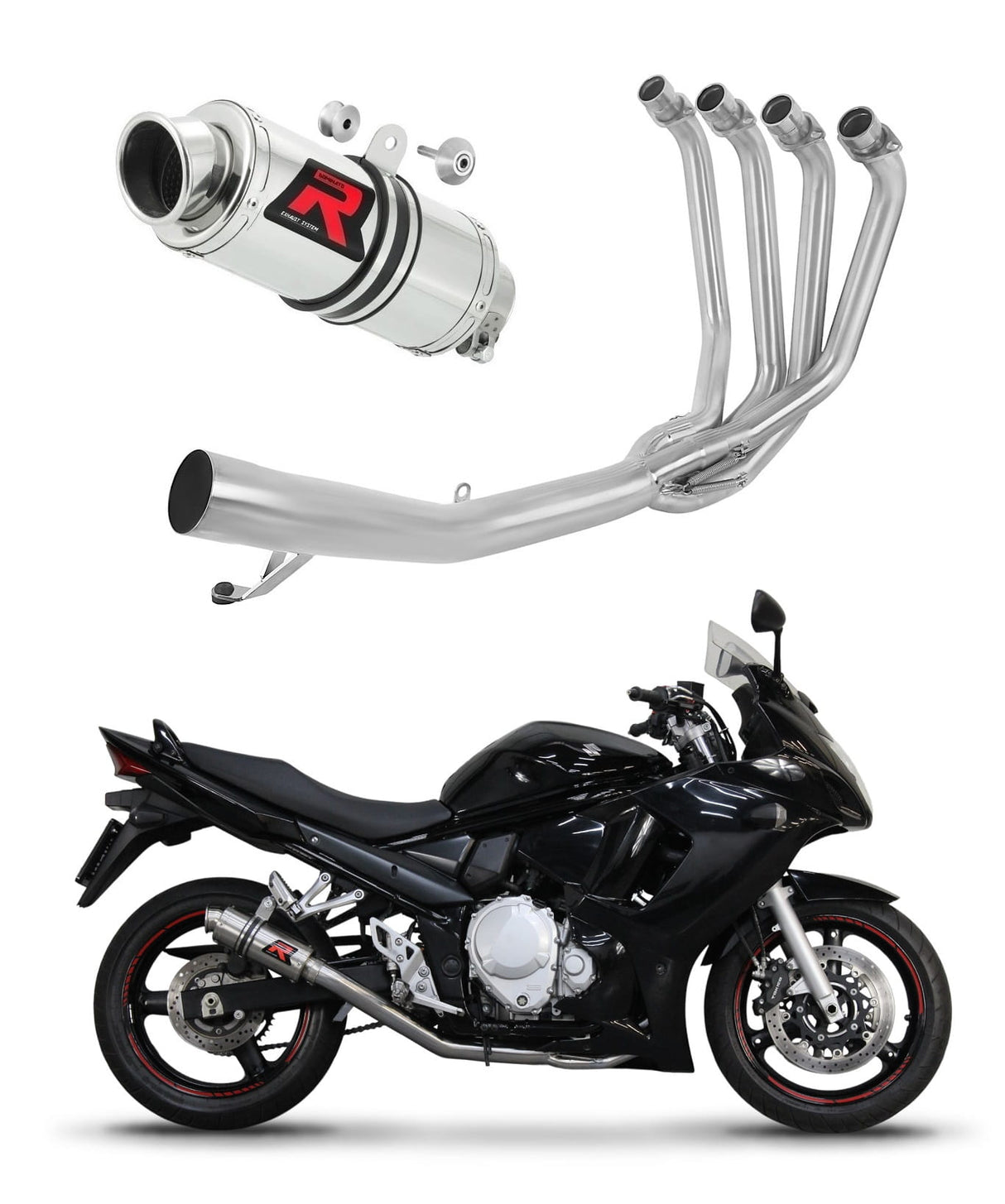 Suzuki GSX 1250 FA 2010 - 2016 Full Exhaust System Collector Silencer GP1 + dB killer 20 m.