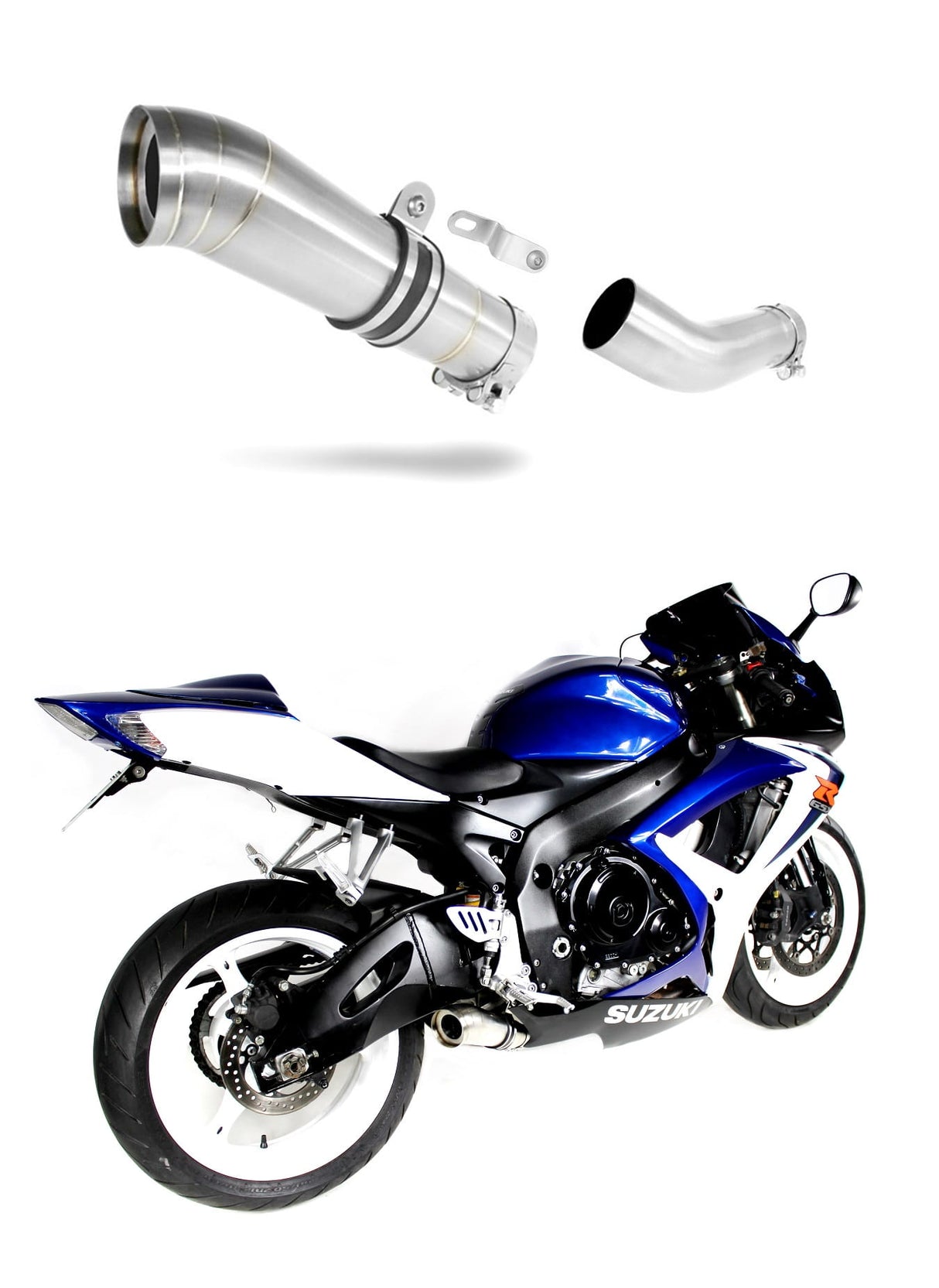Suzuki GSXR 750 K6 K7 2006 - 2007 Exhaust Silencer Muffler GP2 + dB killer medium 20 m.