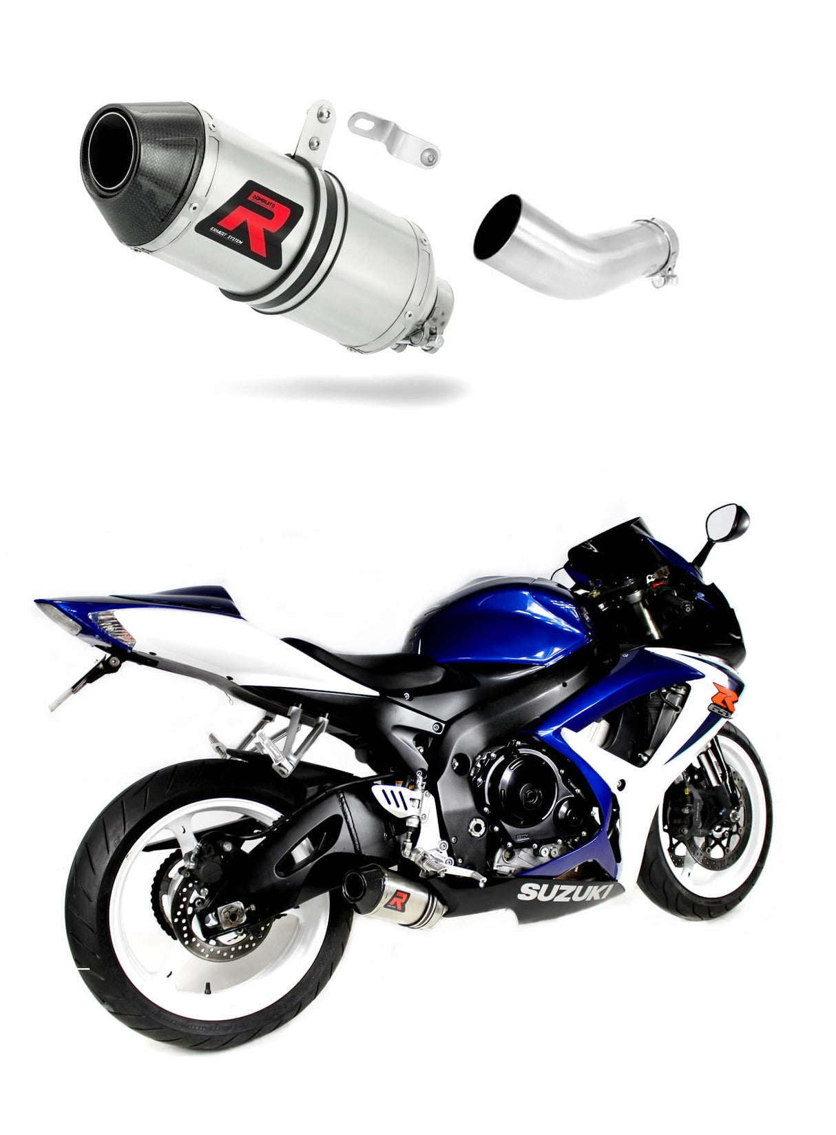 Suzuki GSXR 750 K6 K7 2006 - 2007 Exhaust Silencer Muffler HP3 + dB killer medium 20 m.