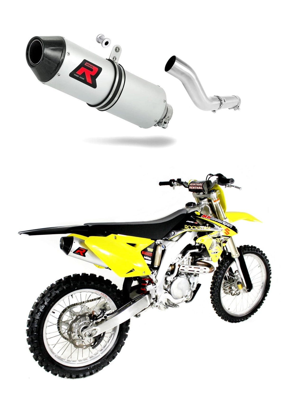 Suzuki RMZ 450 2013 - 2018 Exhaust Silencer Muffler MX2 + dB killer medium 20 m.
