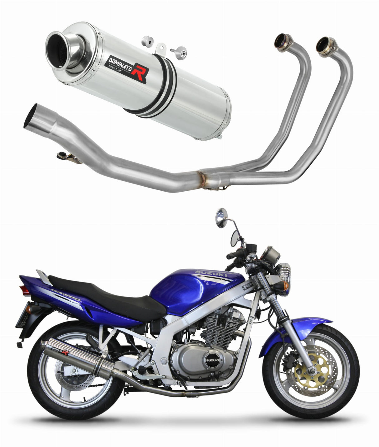 Suzuki GS 500F 2004 - 2014 Full Exhaust System Collector Silencer ST + dB killer medium 20 m.
