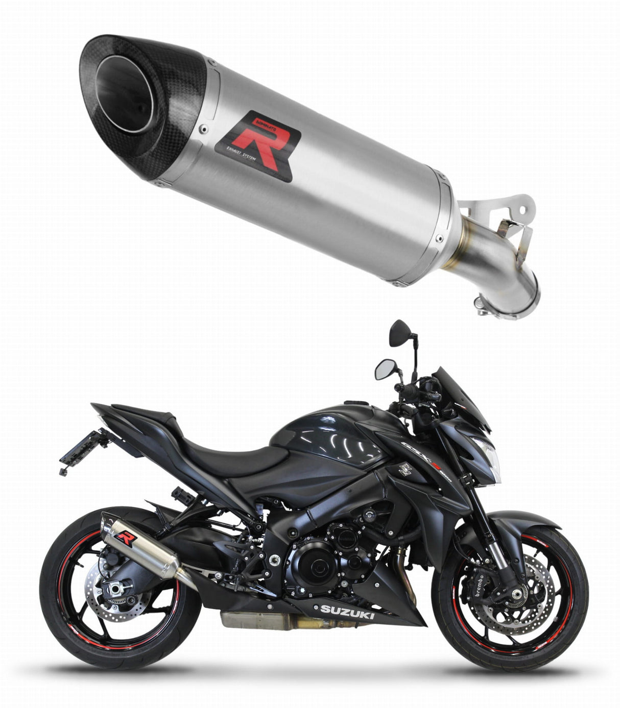 Suzuki GSX-S 1000 / F 2015 - 2020 Exhaust Silencer Muffler HP8 + dB killer medium 20 m.