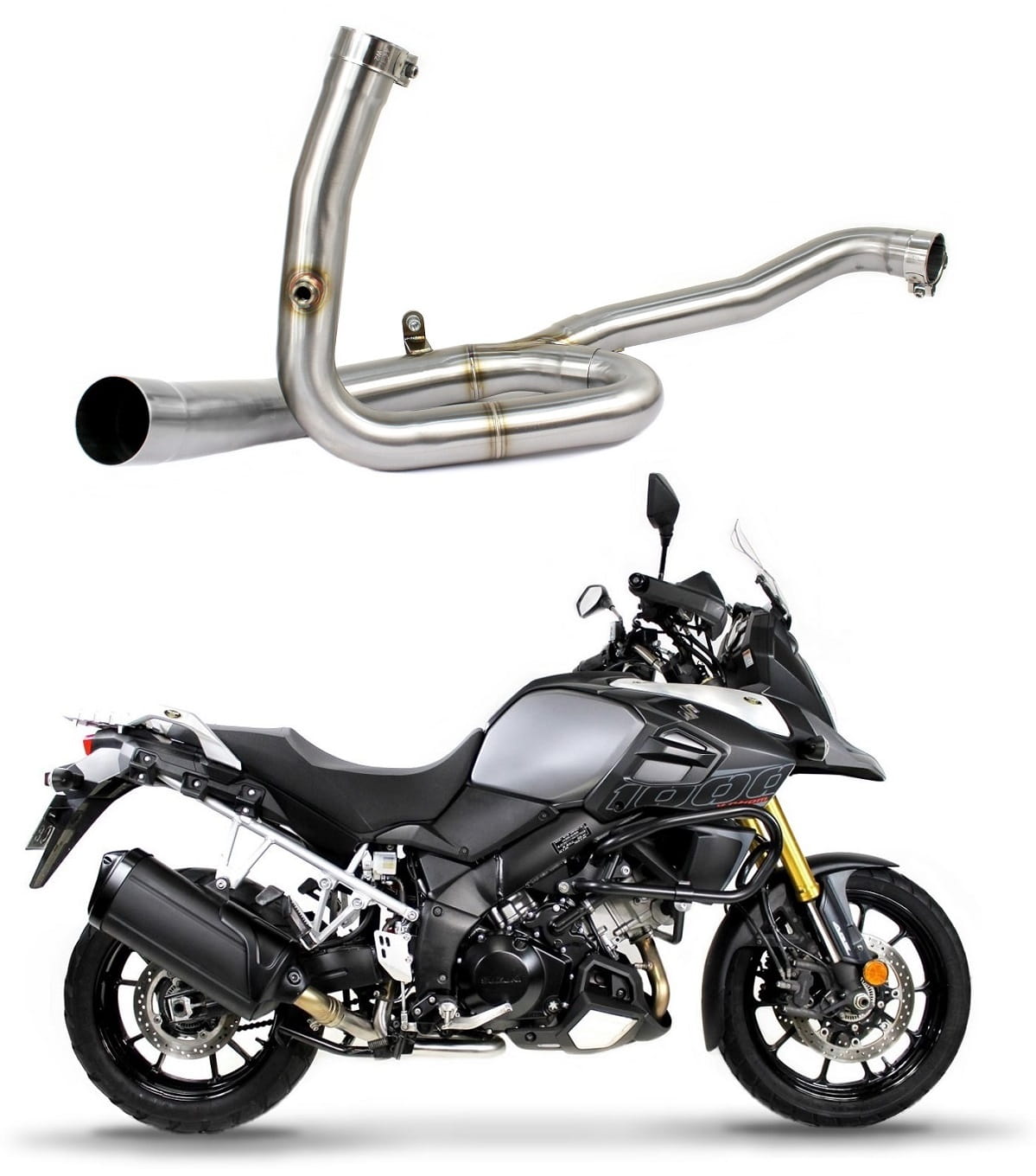 Dominator decat / link pipe for DL 1000 V-Strom Cat Eliminator 2014-2016 (race use)