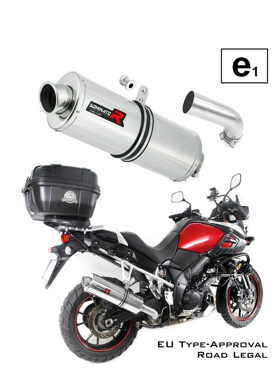 DL 1000 V-STROM EU Approved Exhaust Silencer OVAL 2014 - 2016 20 m.