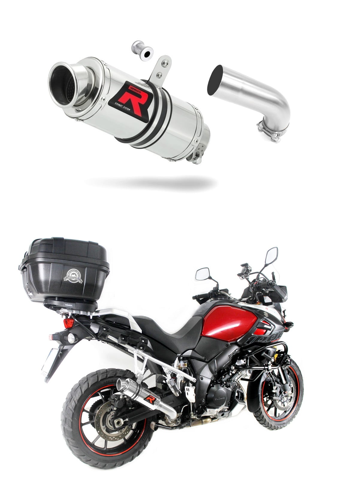 Suzuki DL 1000 V-Strom 2014 - 2016 Exhaust Silencer Muffler GP1 + dB killer medium 20 m.