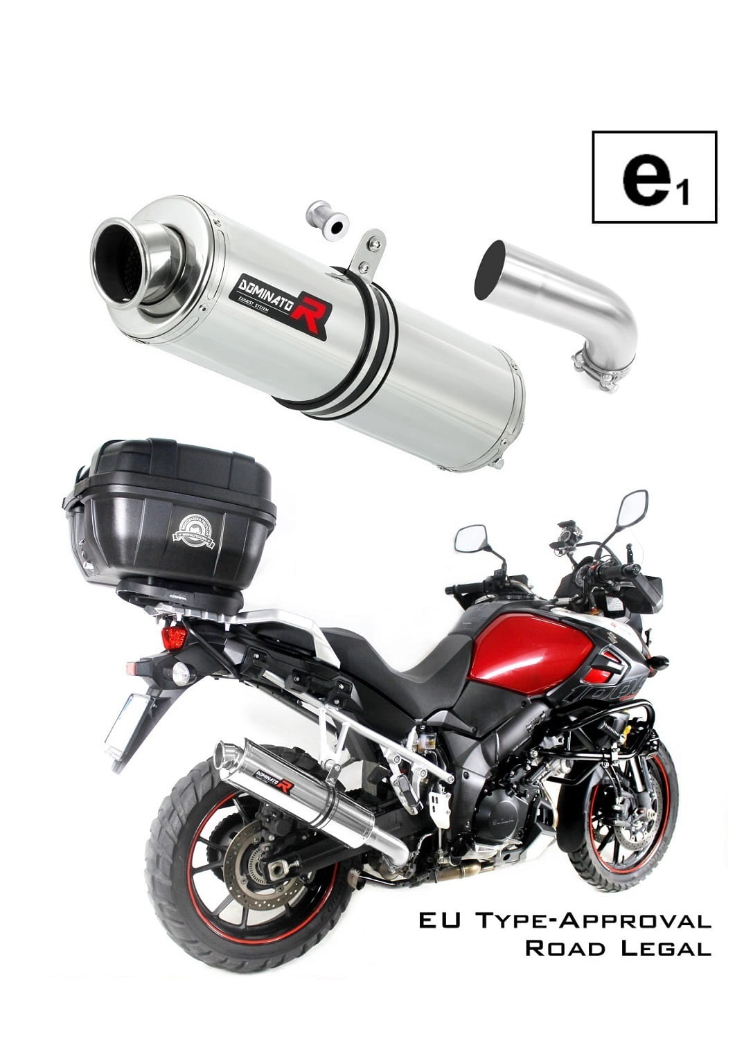 DL 1000 V-STROM EU Approved Exhaust Silencer ROUND 2014 - 2016 20 m.