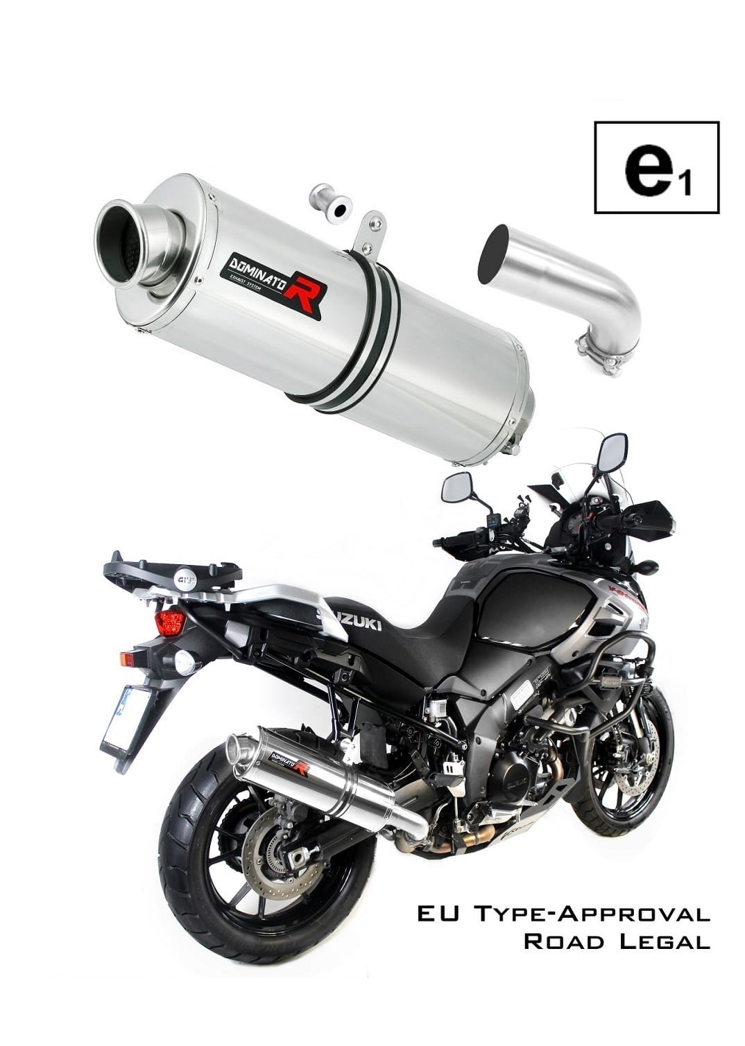 DL 1000 V-STROM EU Approved Exhaust Silencer OVAL 2017 - 2020 20 m.