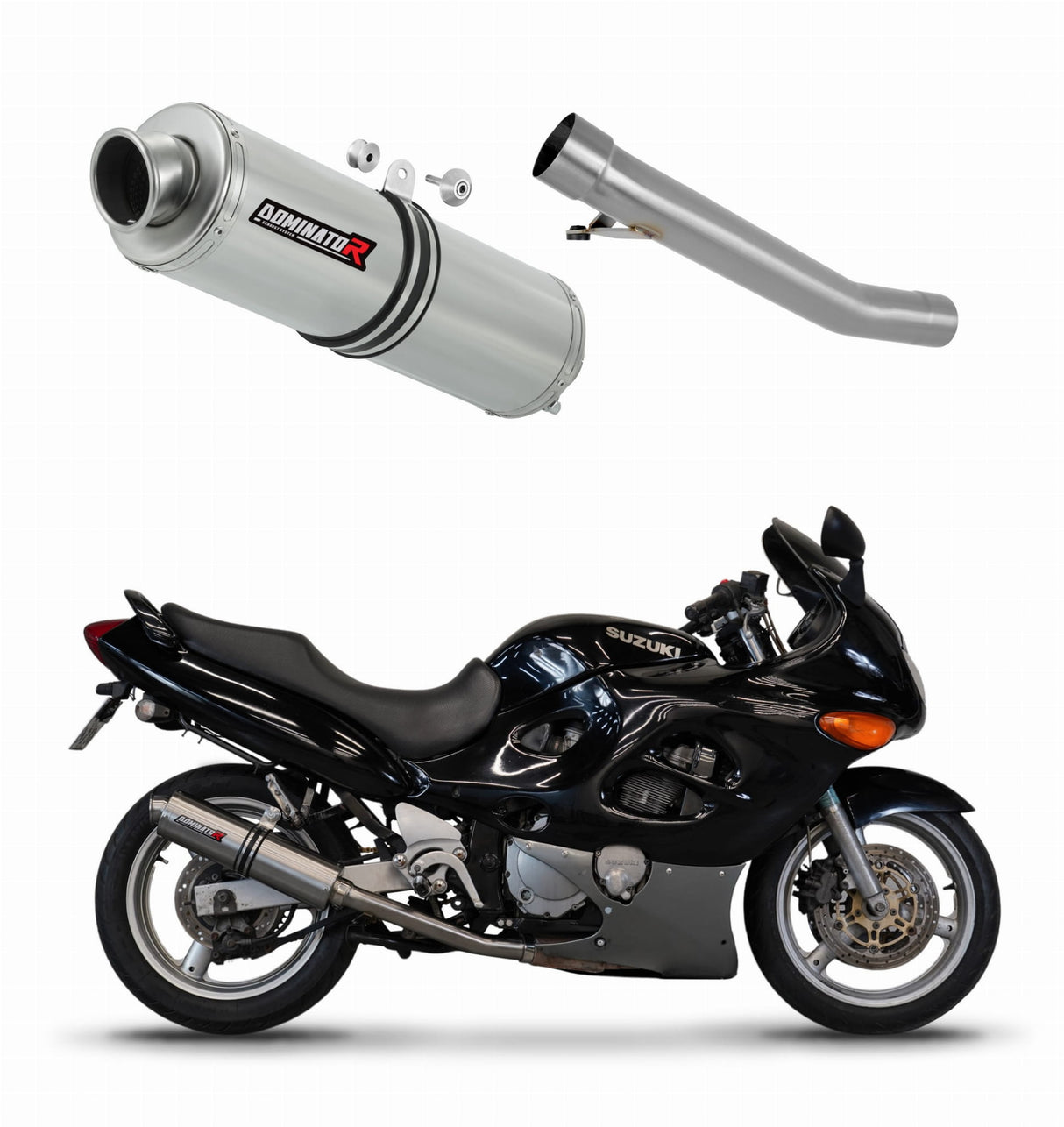 Suzuki GSXF 750 1998 - 2006 Exhaust Silencer Muffler ST + dB killer medium 19 m.