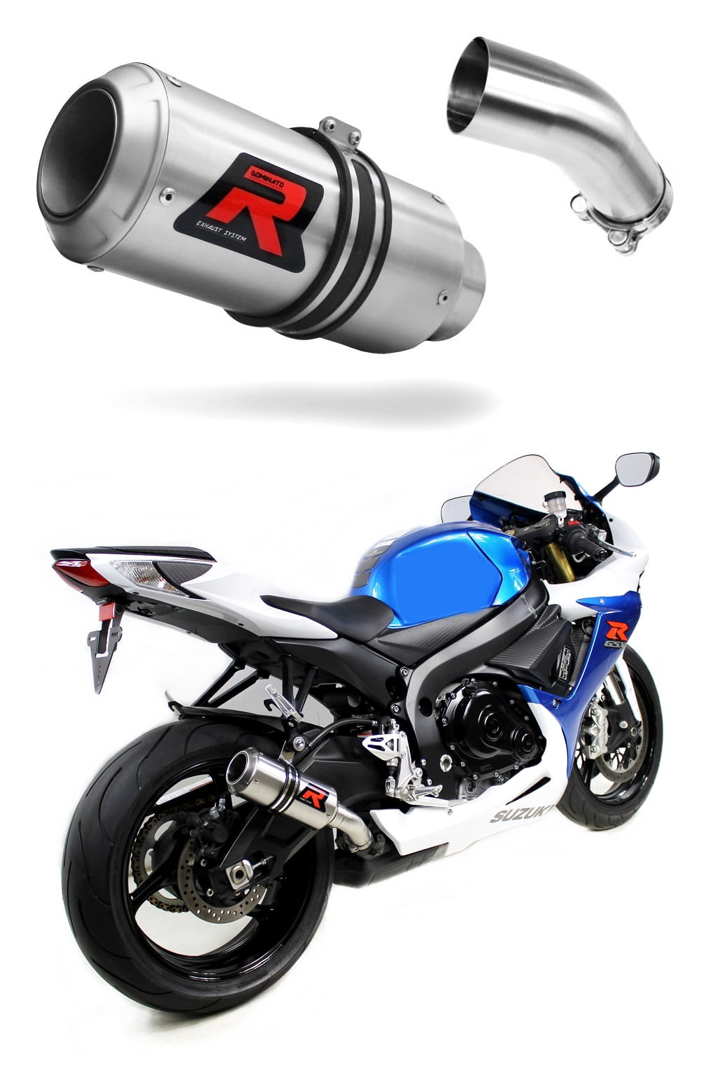 Suzuki GSXR 750 L1 L7 2011 - 2017 Exhaust Silencer Muffler GP + dB killer medium 20 m.