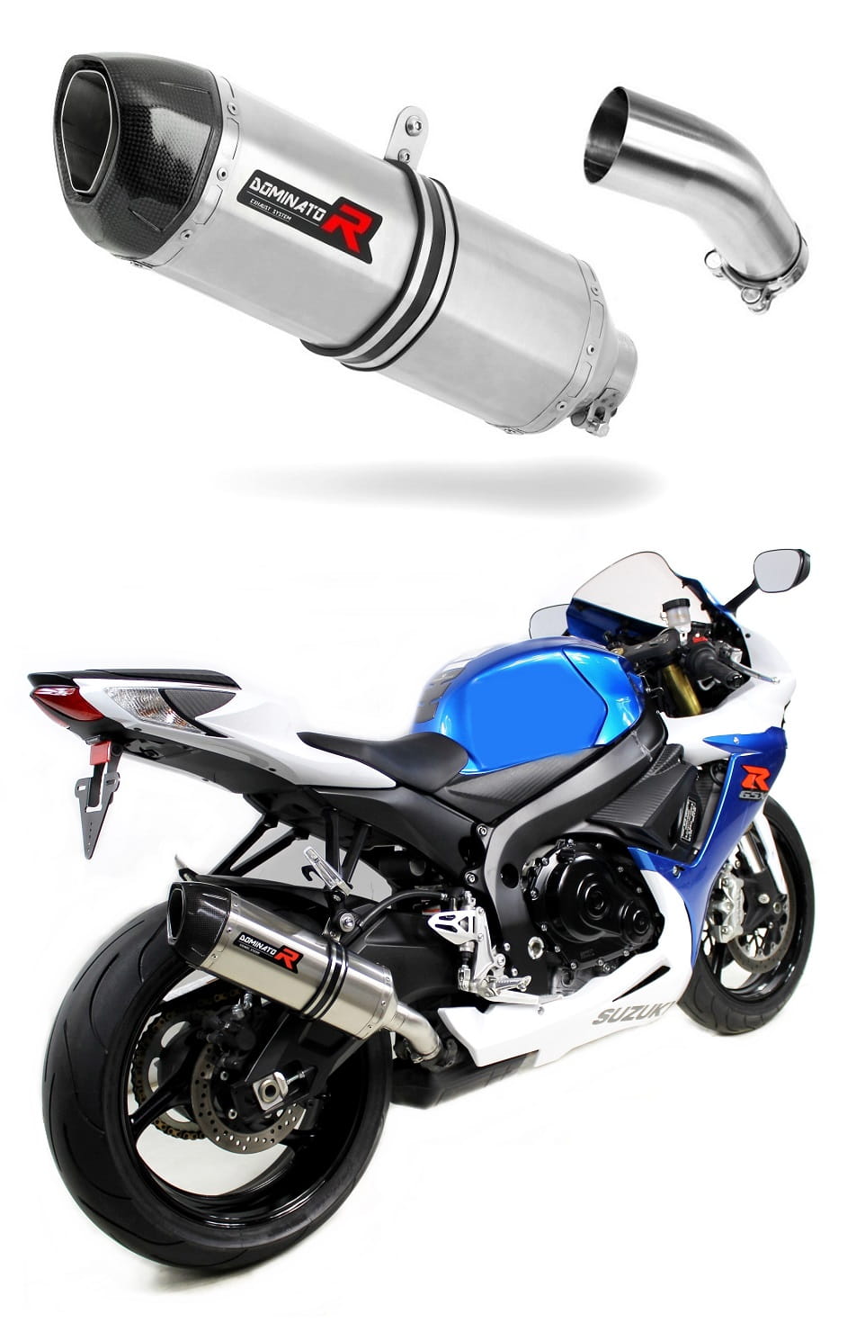 Suzuki GSXR 750 L1 L7 2011 - 2017 Exhaust Silencer Muffler HP1 + dB killer medium 20 m.