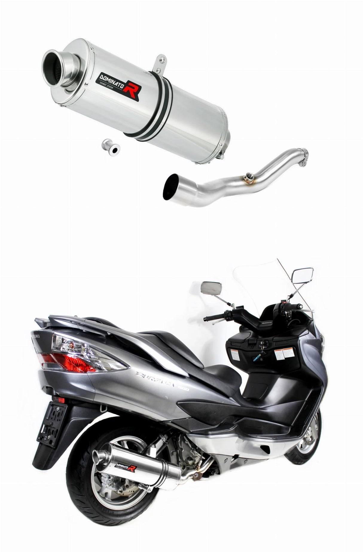 Suzuki BURGMAN 400 2007 - 2016 Exhaust Silencer Muffler OV + dB killer medium 20 m.
