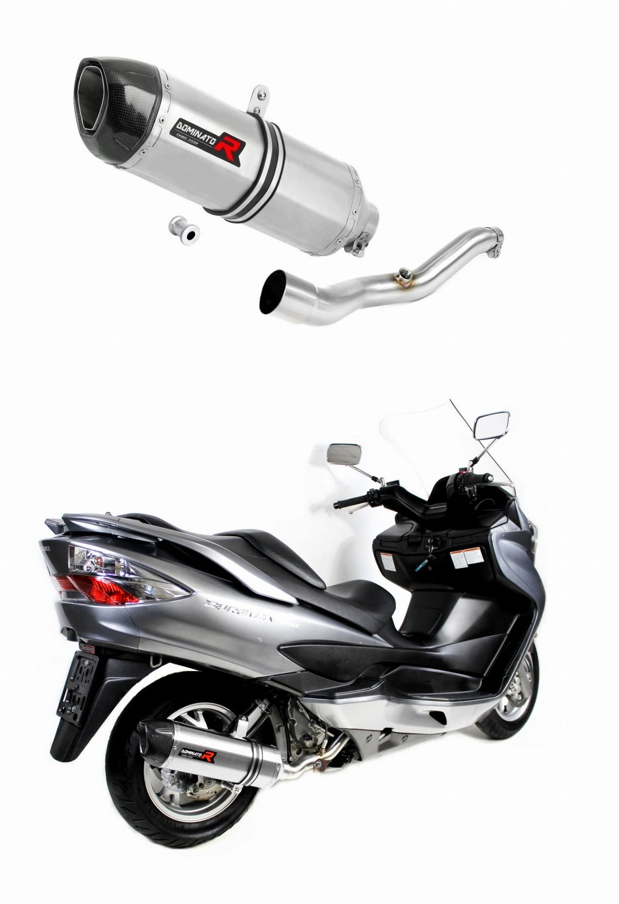 Suzuki BURGMAN 400 2007 - 2016 Exhaust Silencer Muffler HP1 + dB killer medium 20 m.