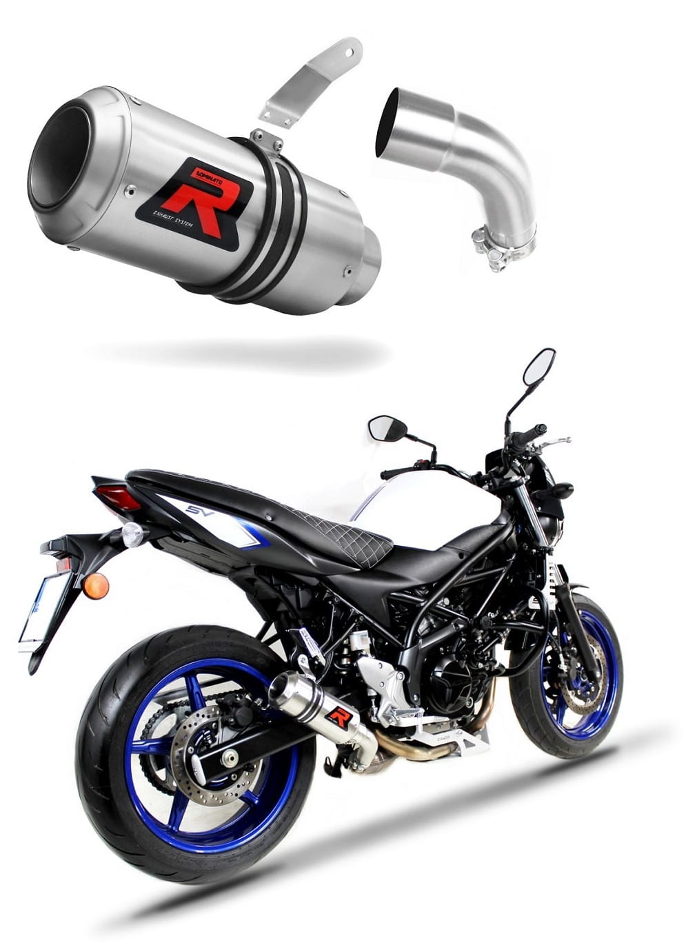 Suzuki SV 650 2016 - 2023 Exhaust Silencer Muffler GP + dB killer medium 20 m.