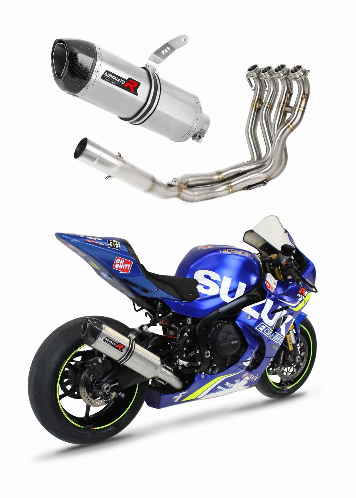 Suzuki GSXR 1000 2017 - 2021 Full Exhaust System Collector Silencer HP1 + dB killer medium 20 m.