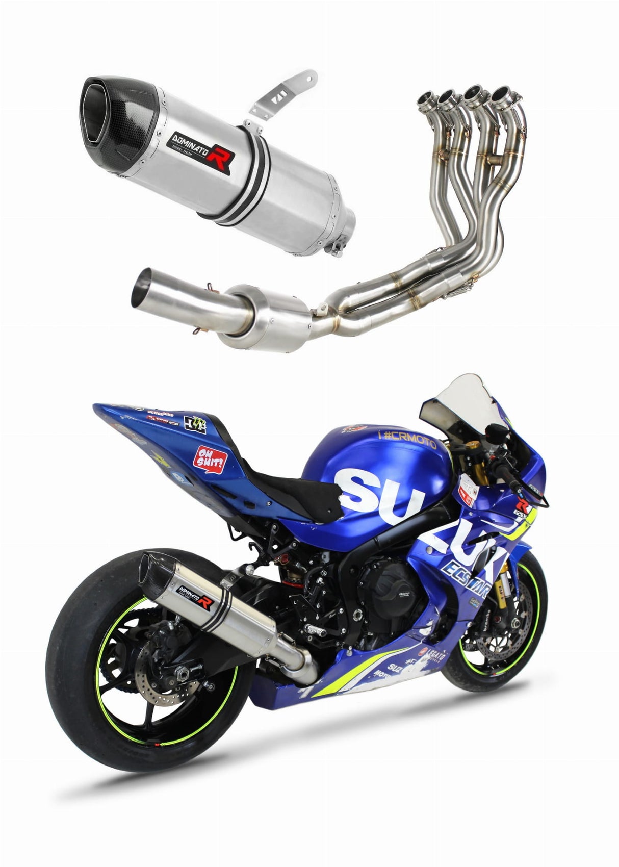 Suzuki GSXR 1000 2017 - 2021 Full Exhaust EX System Collector Silencer HP1 + dB killer medium 20 m.