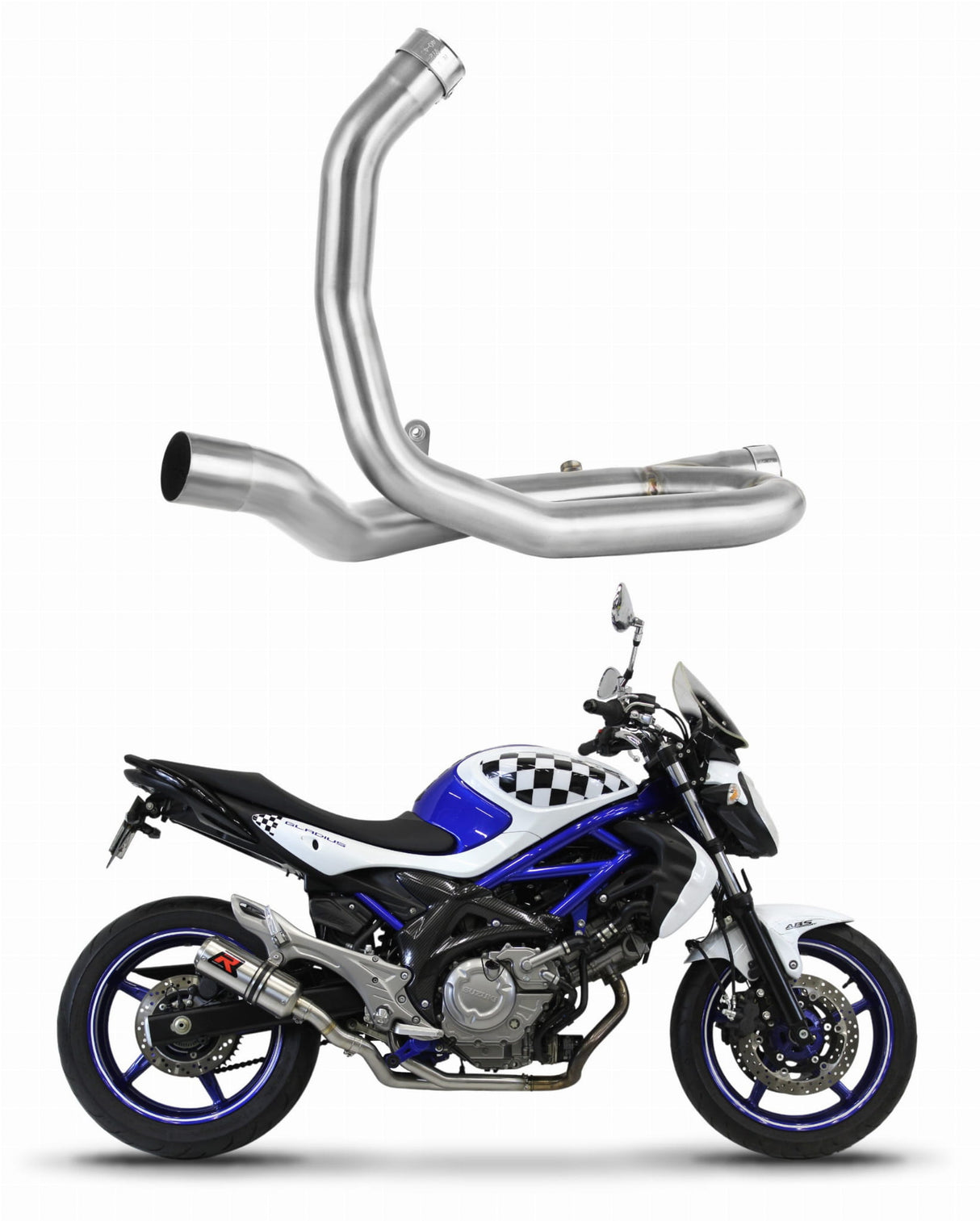 SUZUKI SFV 650 GLADIUS 2009 - 2015 Down Pipe Mid pipe 20 m.