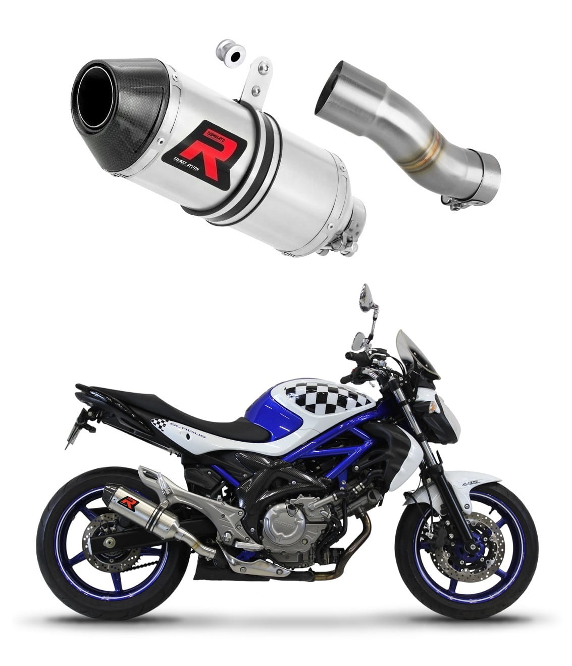 Suzuki SFV 650 GLADIUS 2009 - 2015 Exhaust Silencer Muffler HP3 + dB killer medium 20 m.